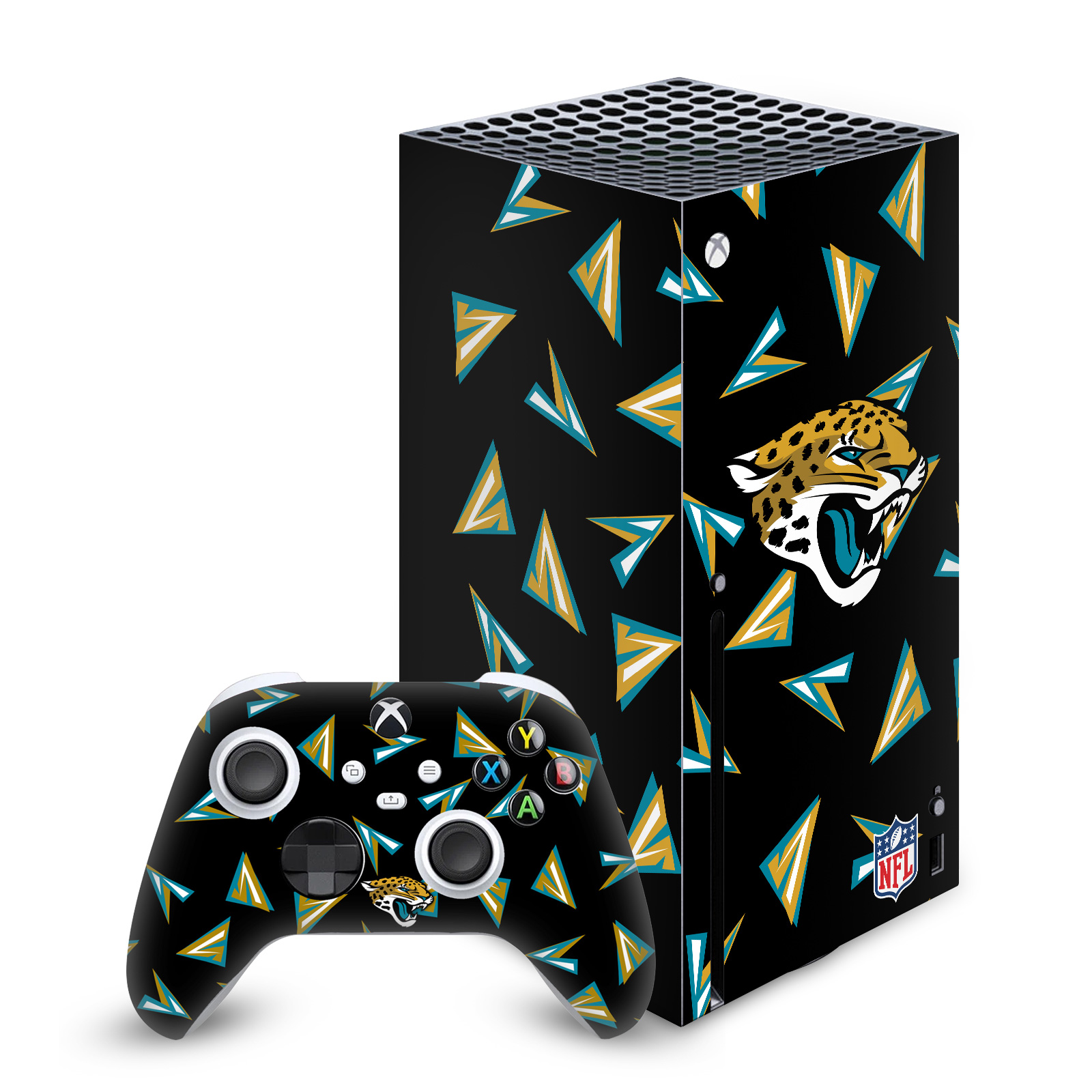 OFFICIAL NFL JACKSONVILLE JAGUARS VINYL SKIN FOR SERIES X CONSOLE & CONTROLLER