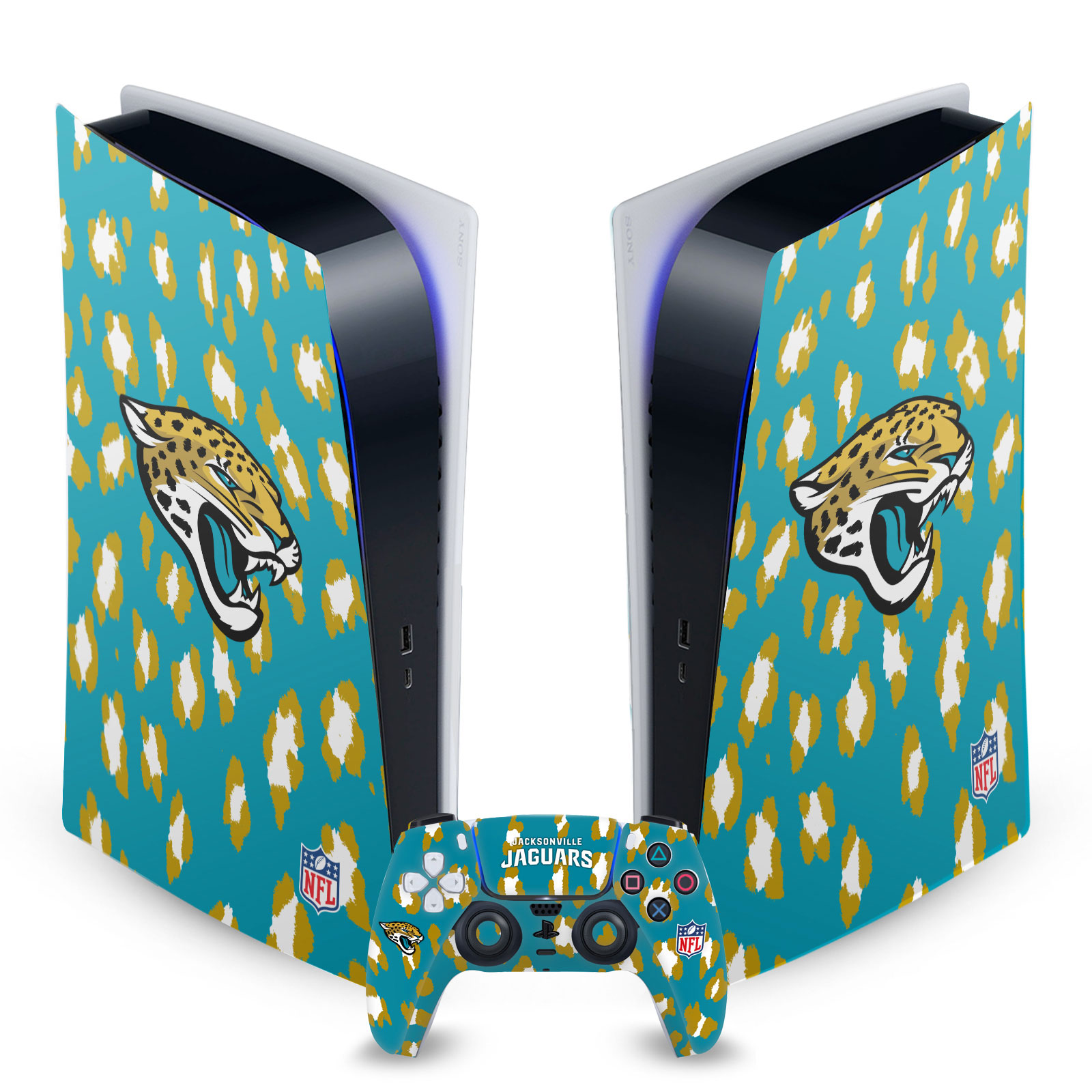 OFFICIAL NFL JACKSONVILLE JAGUARS VINYL SKIN FOR SONY PS5 DIGITAL EDITION BUNDLE