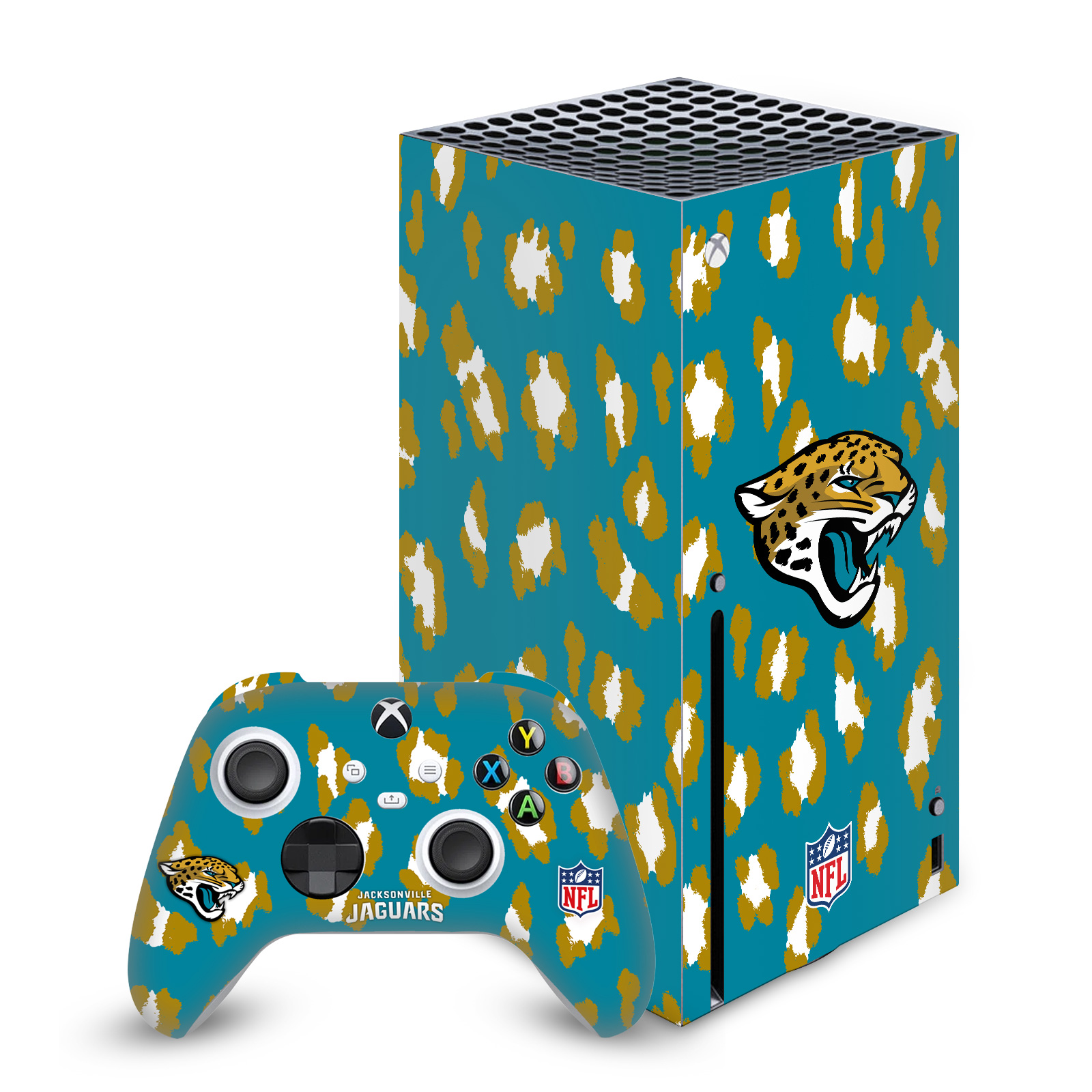 OFFICIAL NFL JACKSONVILLE JAGUARS VINYL SKIN FOR SERIES X CONSOLE & CONTROLLER