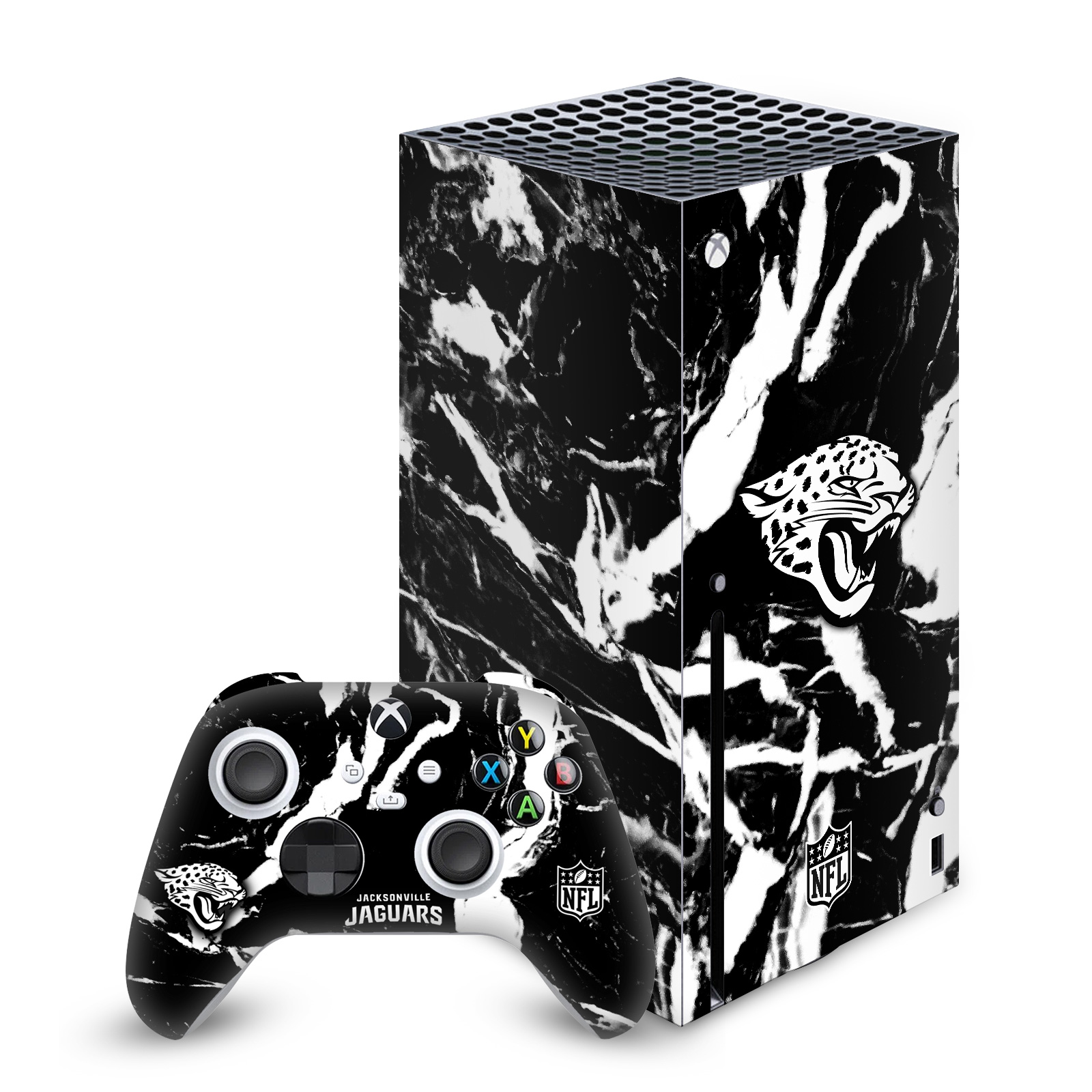 OFFICIAL NFL JACKSONVILLE JAGUARS VINYL SKIN FOR SERIES X CONSOLE & CONTROLLER