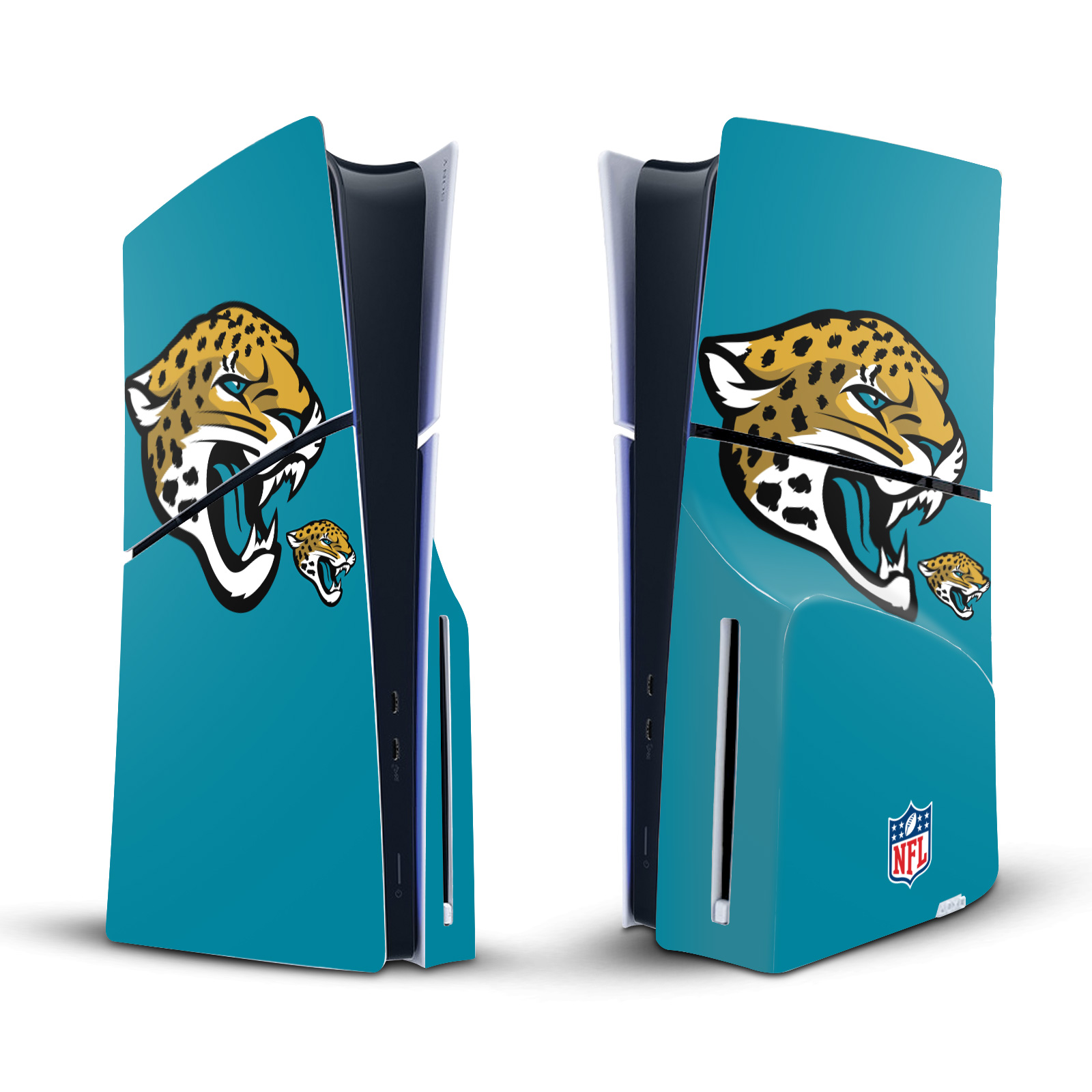 NFL JACKSONVILLE JAGUARS VINYL SKIN FOR SONY PS5 SLIM DISC EDITION CONSOLE