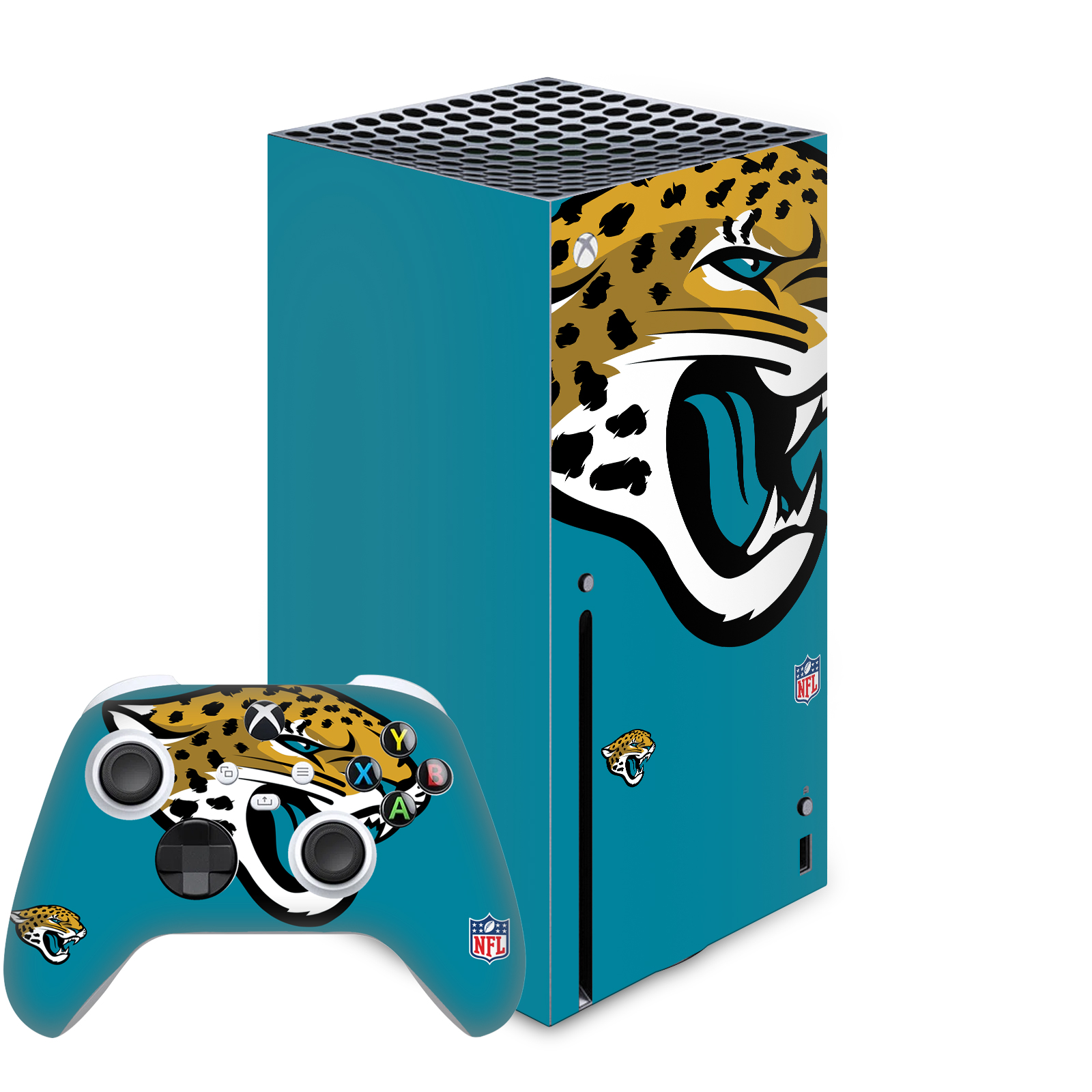 OFFICIAL NFL JACKSONVILLE JAGUARS VINYL SKIN FOR SERIES X CONSOLE & CONTROLLER