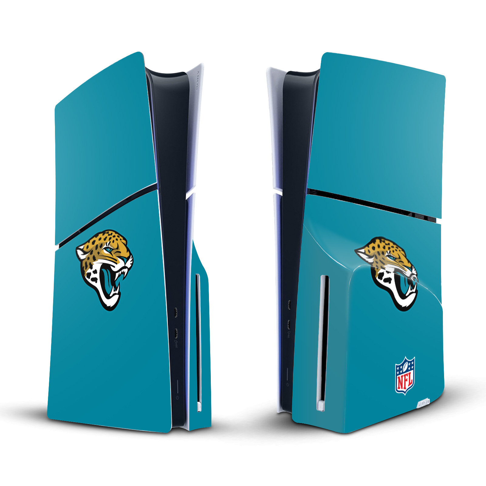 NFL JACKSONVILLE JAGUARS VINYL SKIN FOR SONY PS5 SLIM DISC EDITION CONSOLE