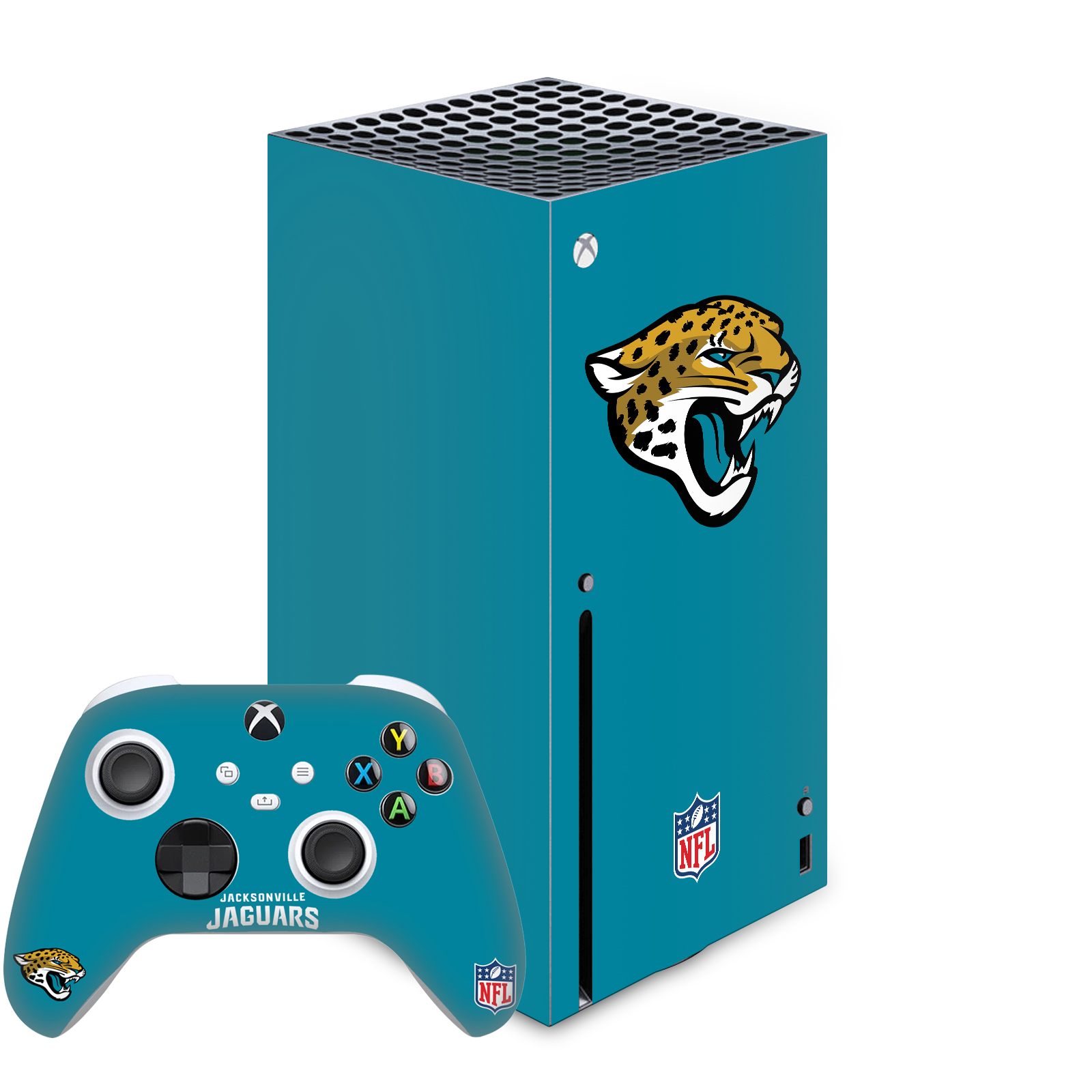 OFFICIAL NFL JACKSONVILLE JAGUARS VINYL SKIN FOR SERIES X CONSOLE & CONTROLLER