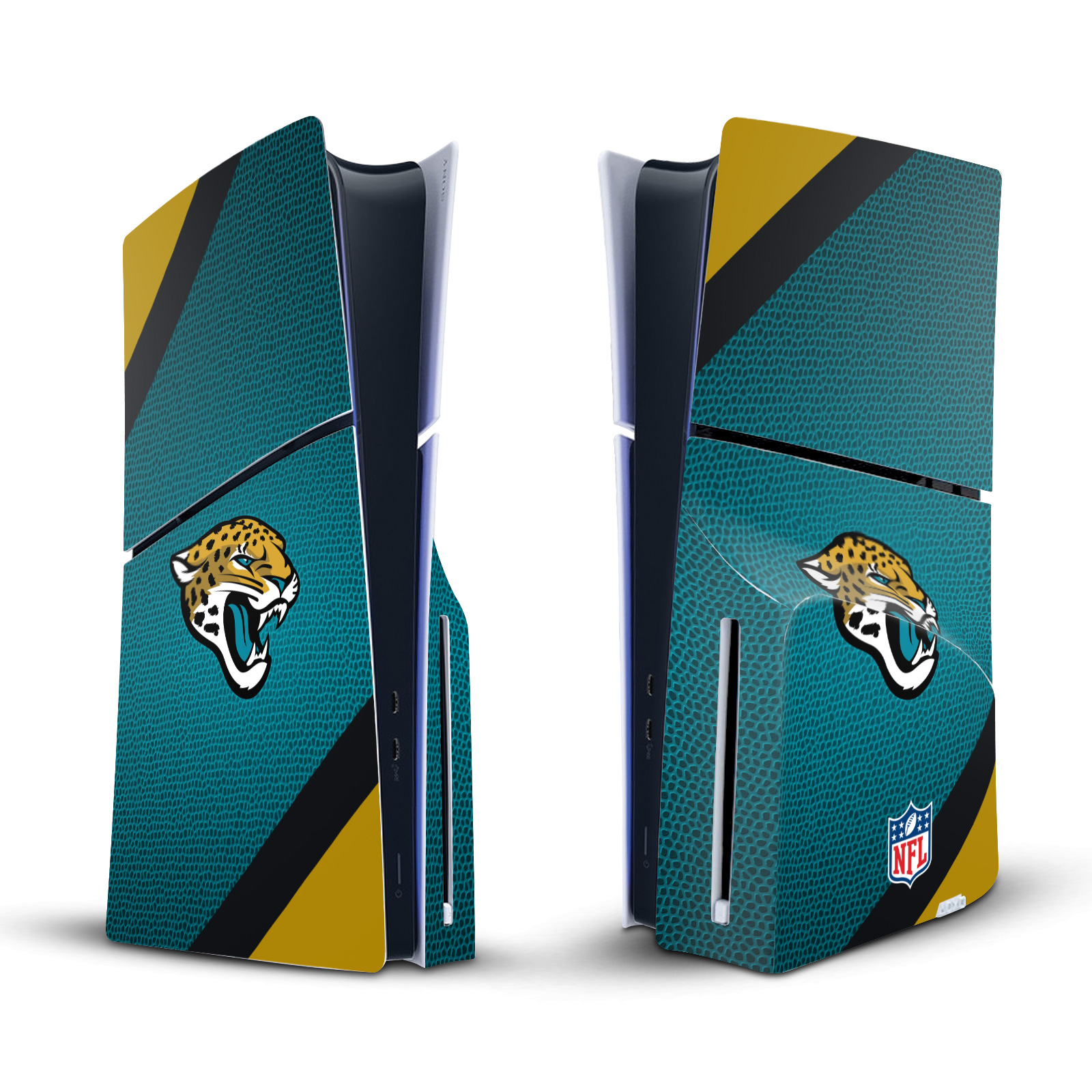 NFL JACKSONVILLE JAGUARS VINYL SKIN FOR SONY PS5 SLIM DISC EDITION CONSOLE