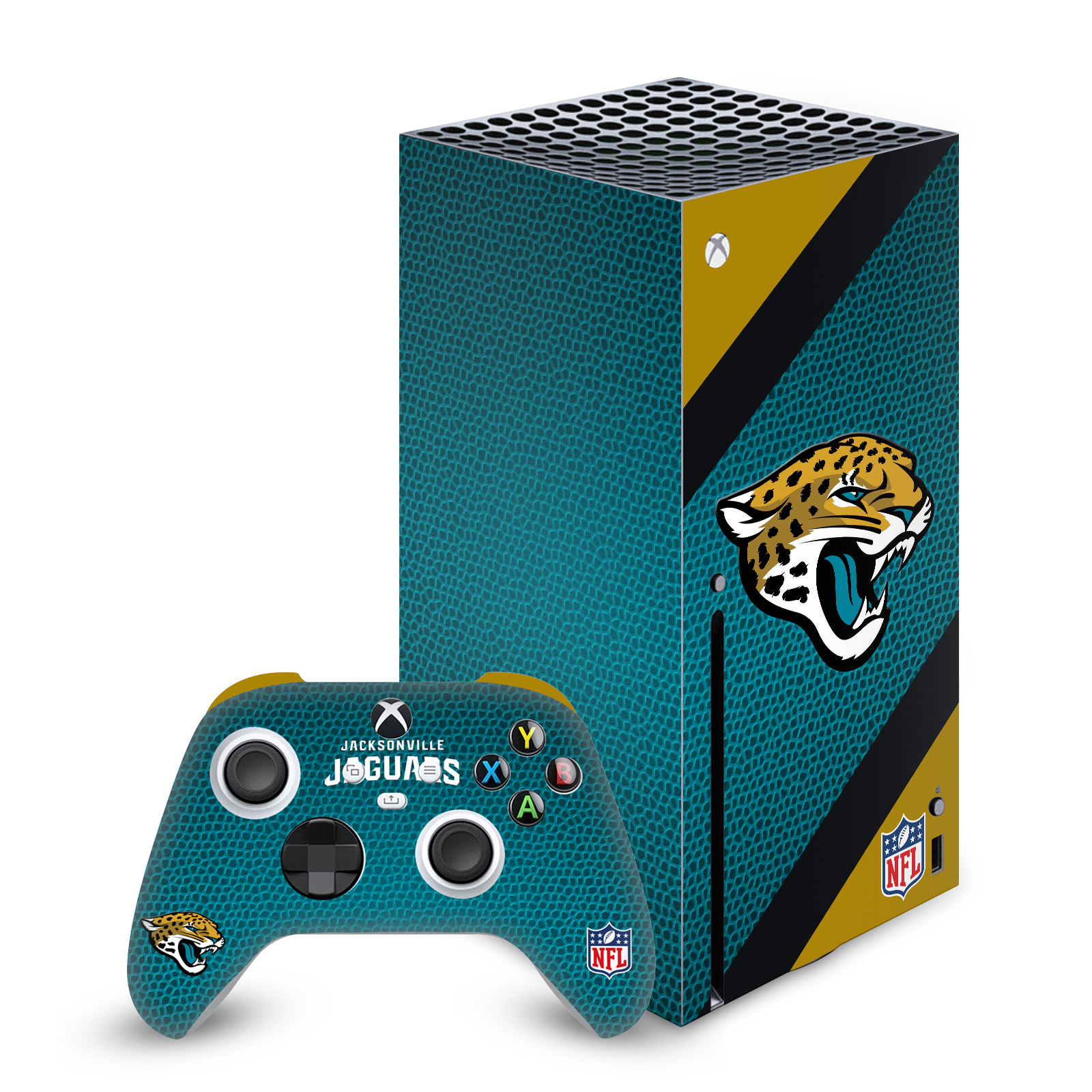 OFFICIAL NFL JACKSONVILLE JAGUARS VINYL SKIN FOR SERIES X CONSOLE & CONTROLLER