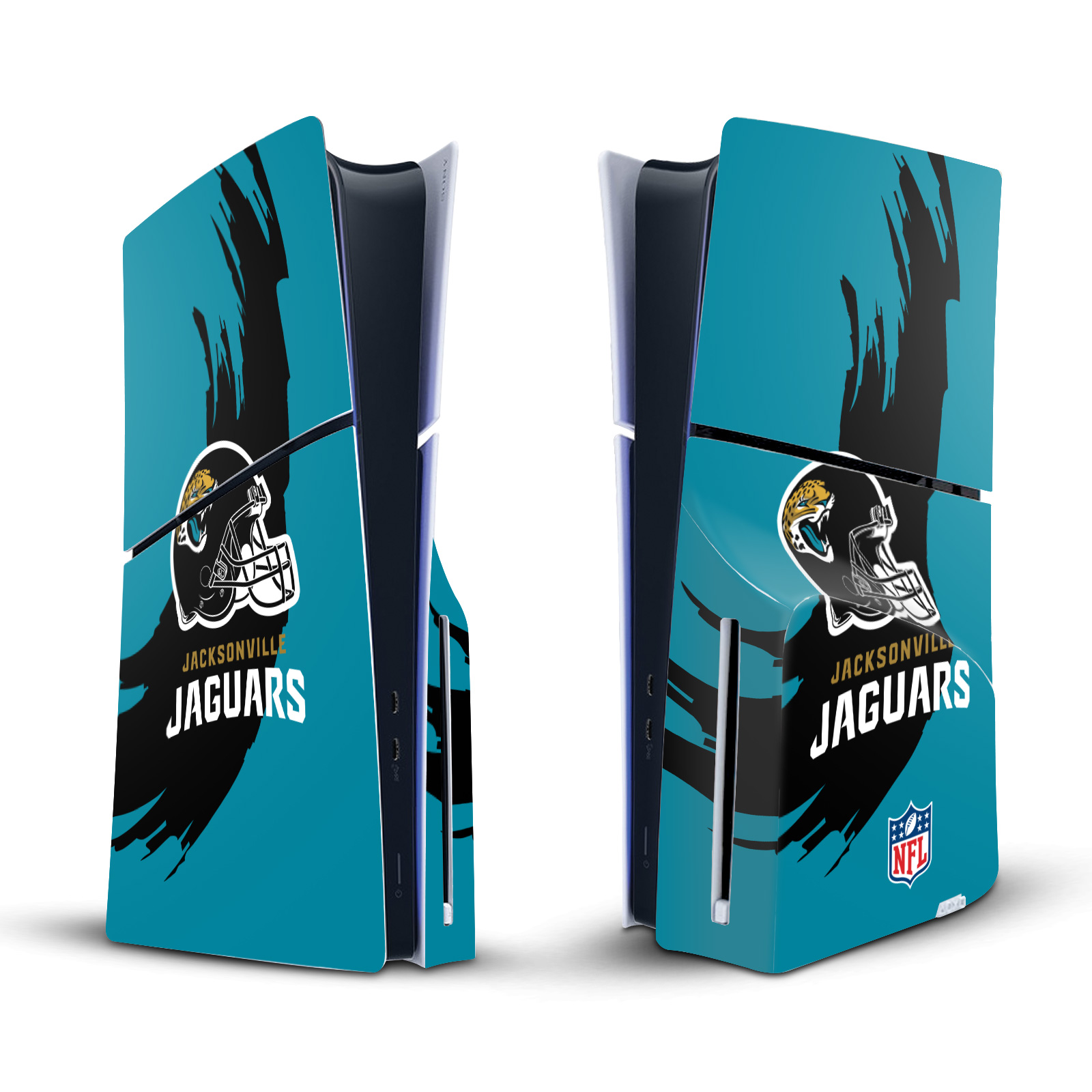 NFL JACKSONVILLE JAGUARS VINYL SKIN FOR SONY PS5 SLIM DISC EDITION CONSOLE