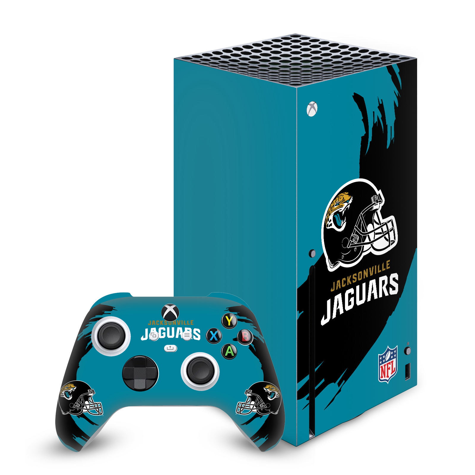 OFFICIAL NFL JACKSONVILLE JAGUARS VINYL SKIN FOR SERIES X CONSOLE & CONTROLLER