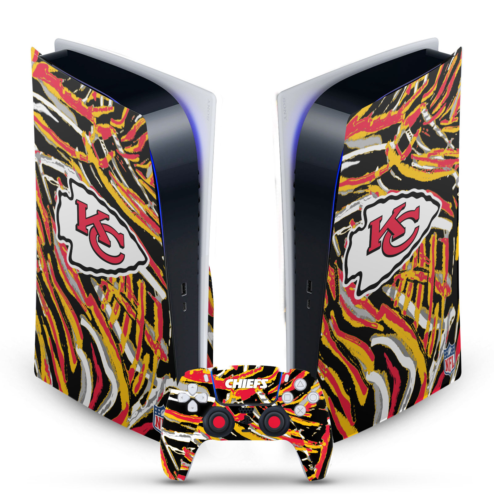 OFFICIAL NFL KANSAS CITY CHIEFS VINYL SKIN FOR SONY PS5 DIGITAL EDITION BUNDLE