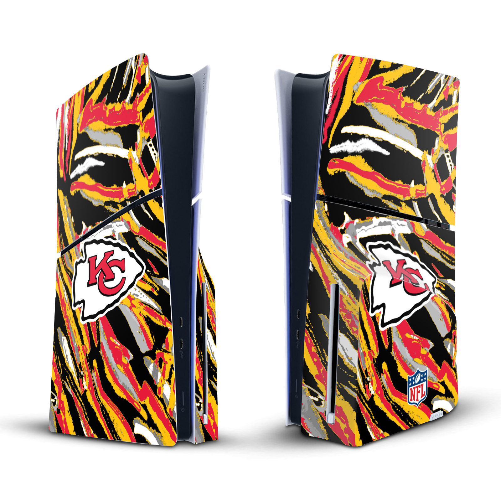 NFL KANSAS CITY CHIEFS VINYL SKIN FOR SONY PS5 SLIM DISC EDITION CONSOLE