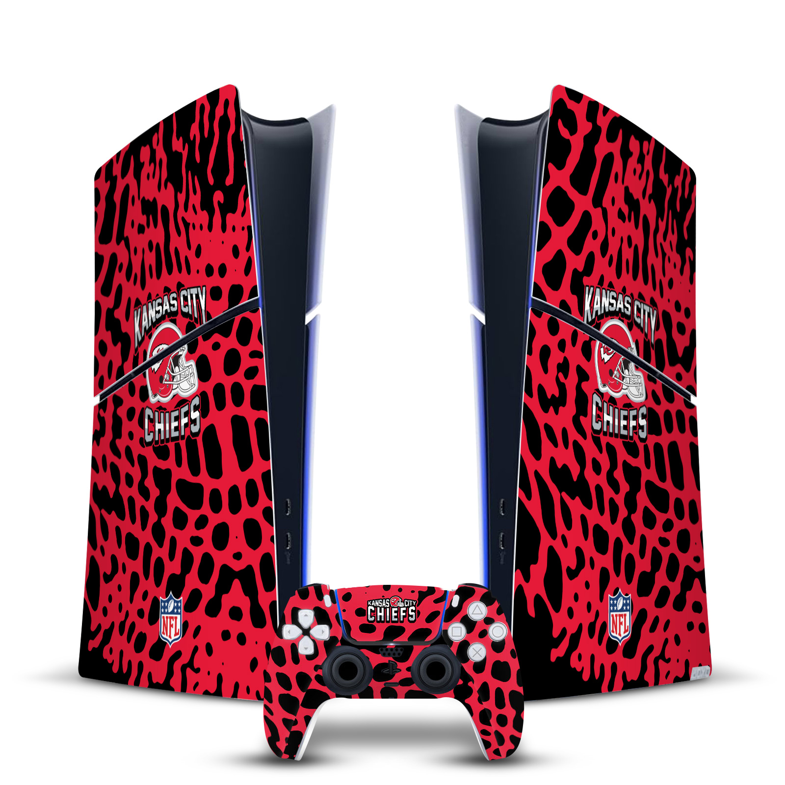 NFL KANSAS CITY CHIEFS VINYL SKIN FOR PS5 SLIM DIGITAL CONSOLE & CONTROLLER