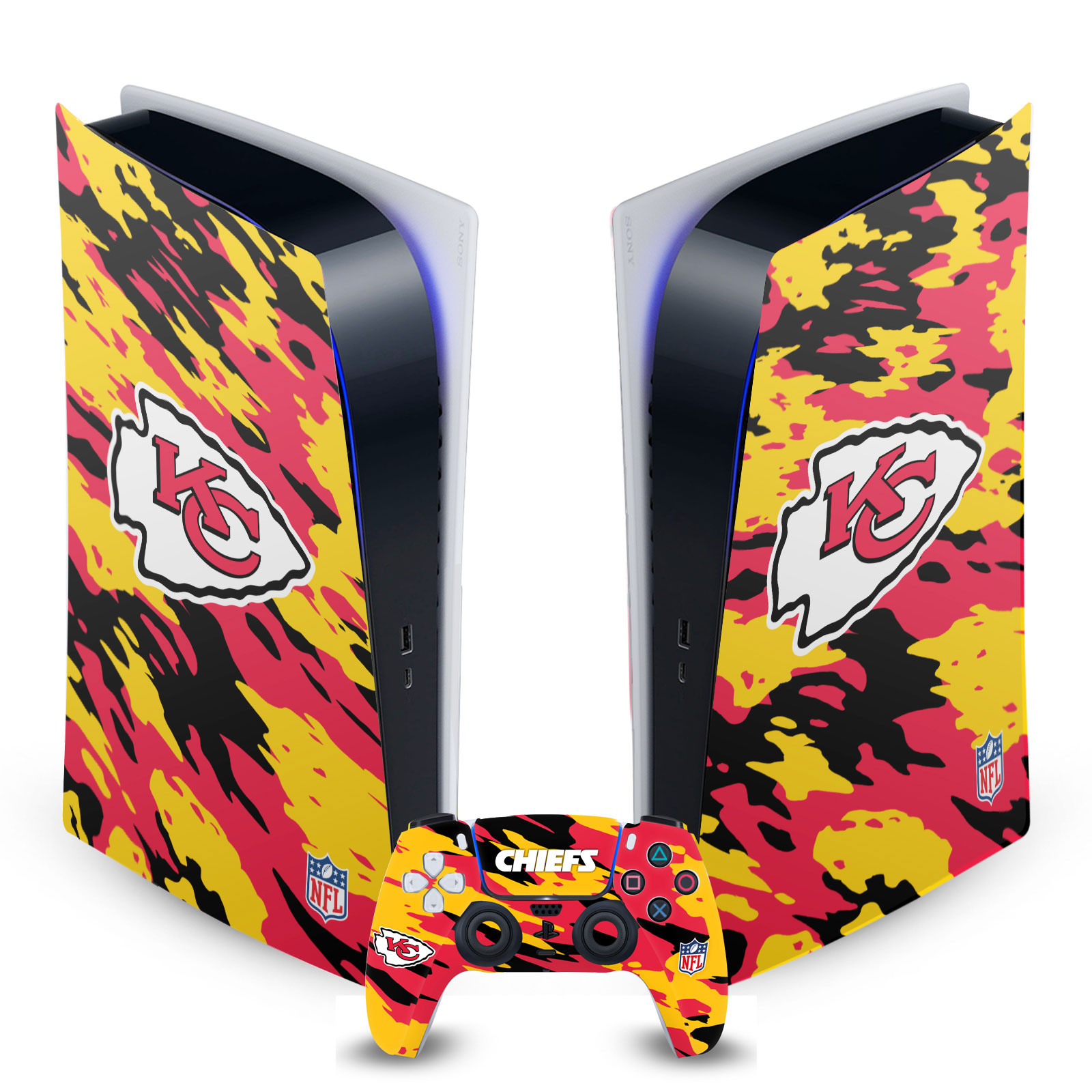 OFFICIAL NFL KANSAS CITY CHIEFS VINYL SKIN FOR SONY PS5 DIGITAL EDITION BUNDLE