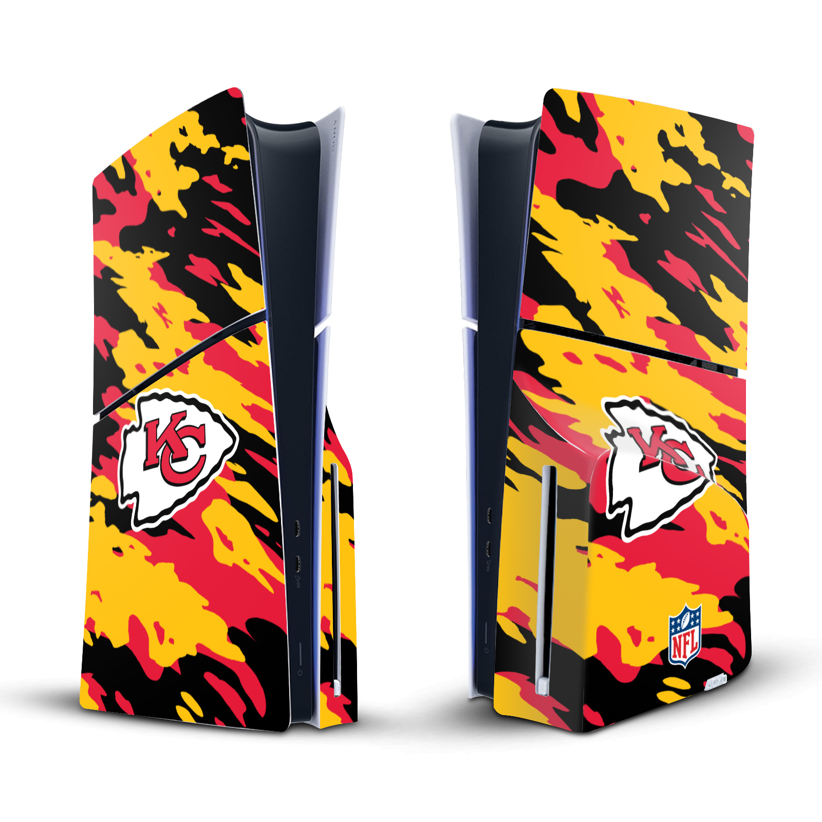 NFL KANSAS CITY CHIEFS VINYL SKIN FOR SONY PS5 SLIM DISC EDITION CONSOLE