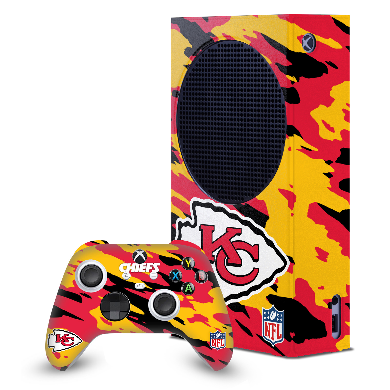 NFL KANSAS CITY CHIEFS GAME CONSOLE WRAP AND CONTROLLER SKIN FOR XBOX SERIES S