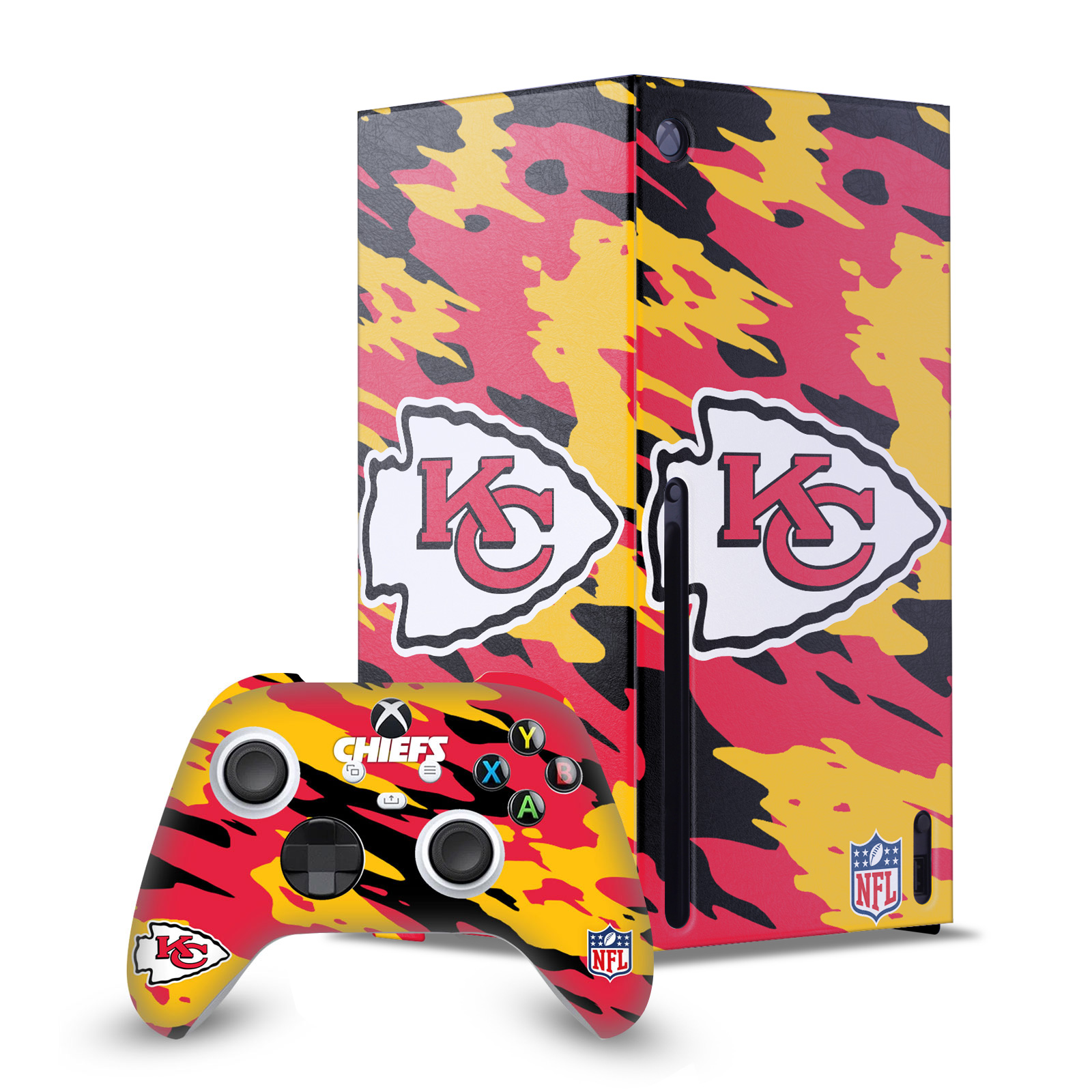 NFL KANSAS CITY CHIEFS GAME CONSOLE WRAP AND CONTROLLER SKIN FOR XBOX SERIES X