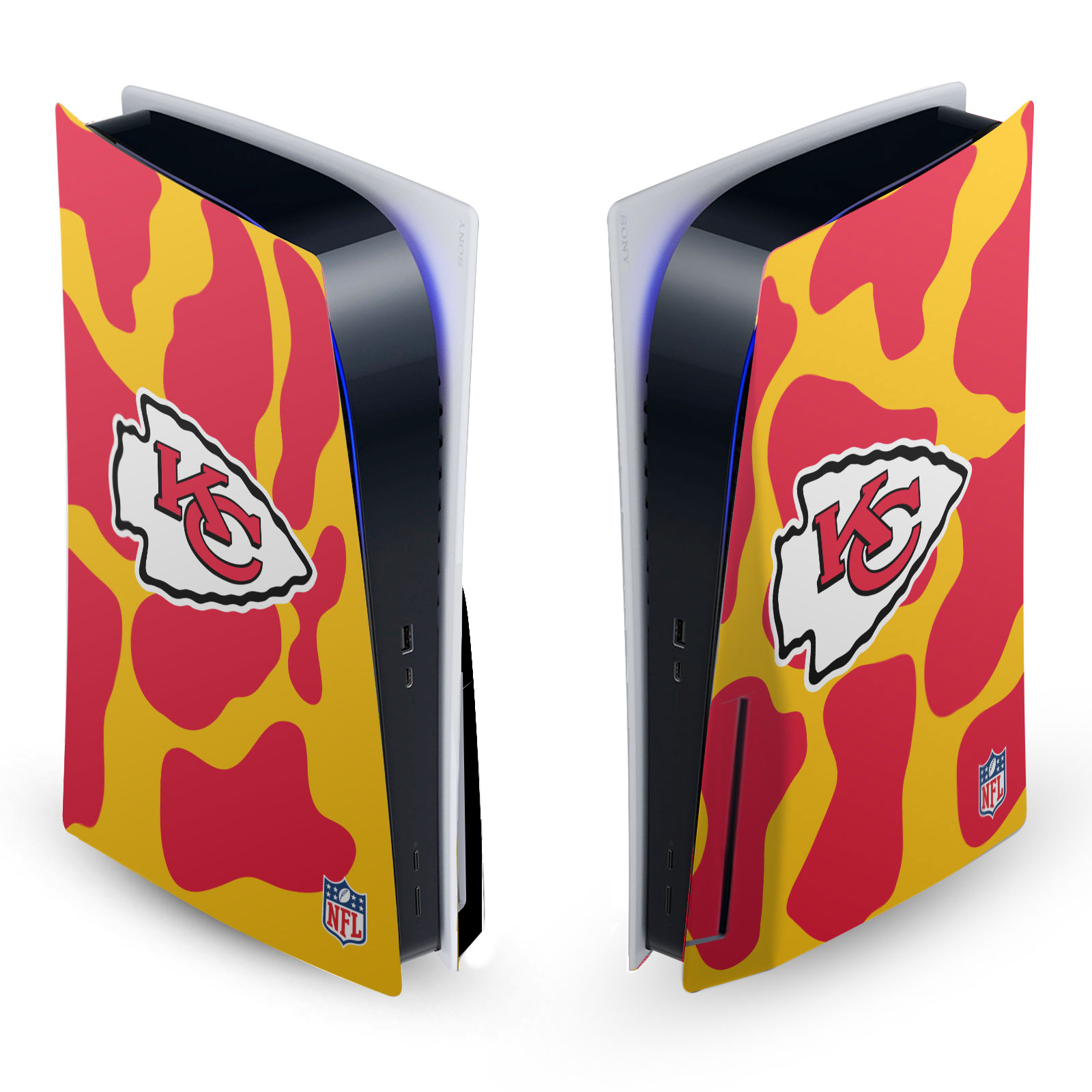 OFFICIAL NFL KANSAS CITY CHIEFS VINYL SKIN FOR SONY PS5 DISC EDITION CONSOLE