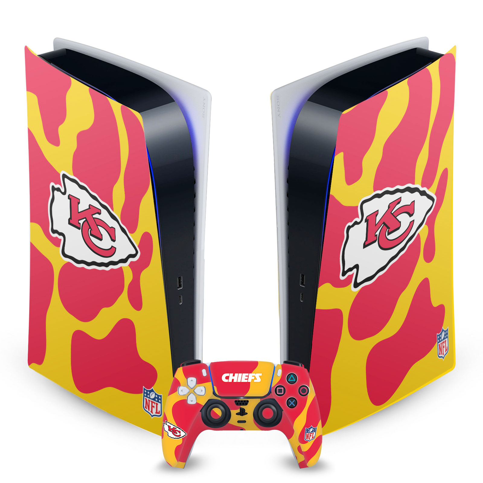 OFFICIAL NFL KANSAS CITY CHIEFS VINYL SKIN FOR SONY PS5 DIGITAL EDITION BUNDLE