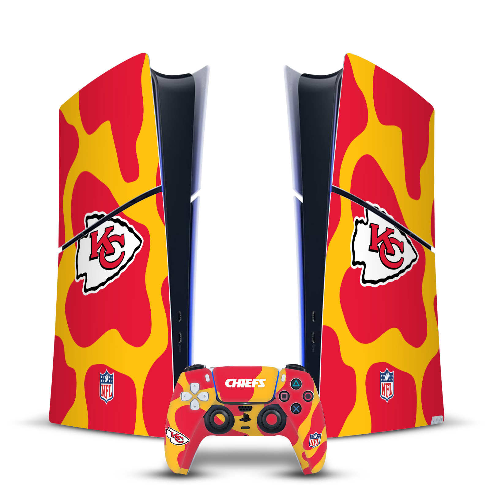 NFL KANSAS CITY CHIEFS VINYL SKIN FOR PS5 SLIM DIGITAL CONSOLE & CONTROLLER