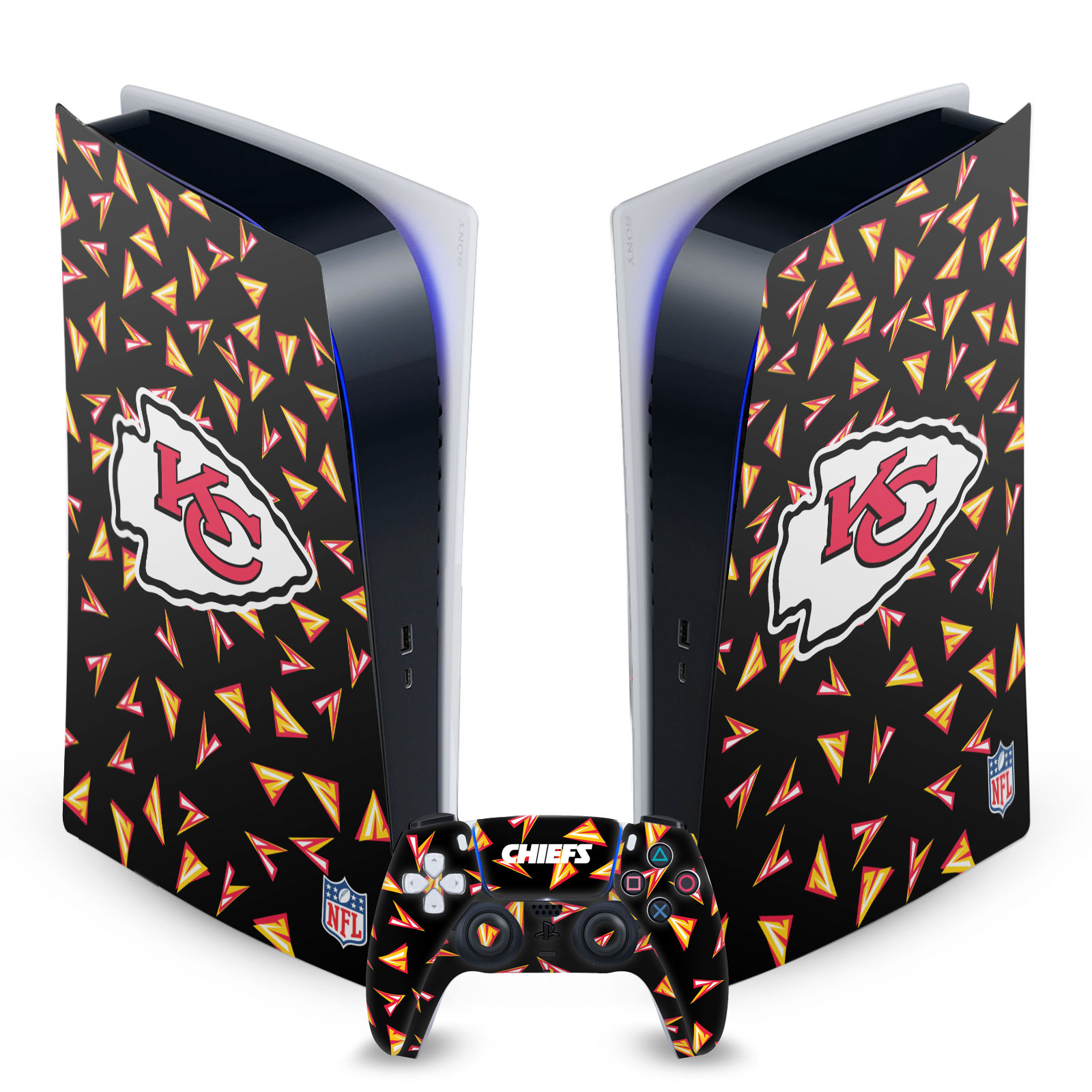 OFFICIAL NFL KANSAS CITY CHIEFS VINYL SKIN FOR SONY PS5 DIGITAL EDITION BUNDLE