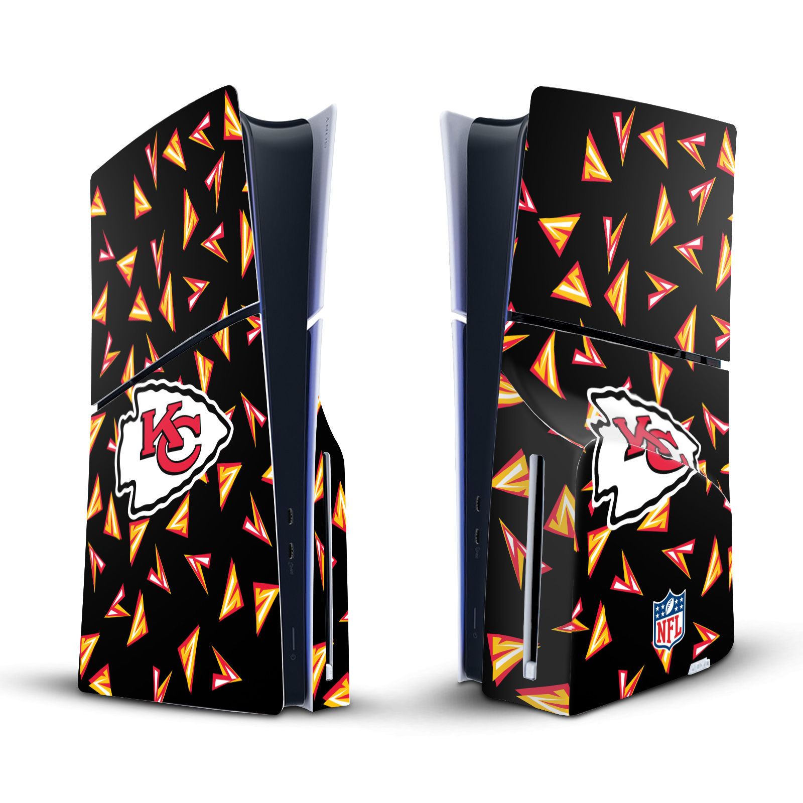 NFL KANSAS CITY CHIEFS VINYL SKIN FOR SONY PS5 SLIM DISC EDITION CONSOLE