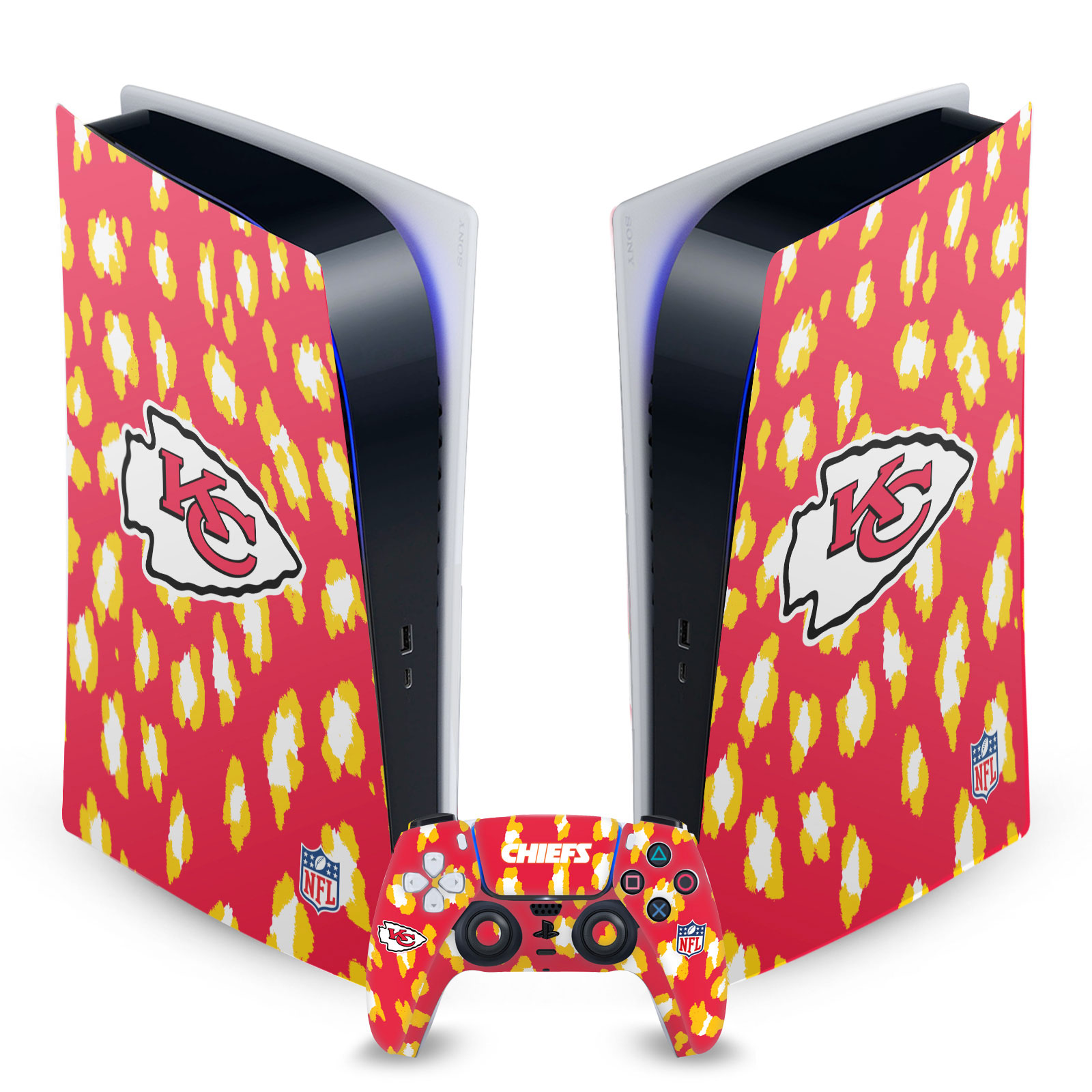 OFFICIAL NFL KANSAS CITY CHIEFS VINYL SKIN FOR SONY PS5 DIGITAL EDITION BUNDLE