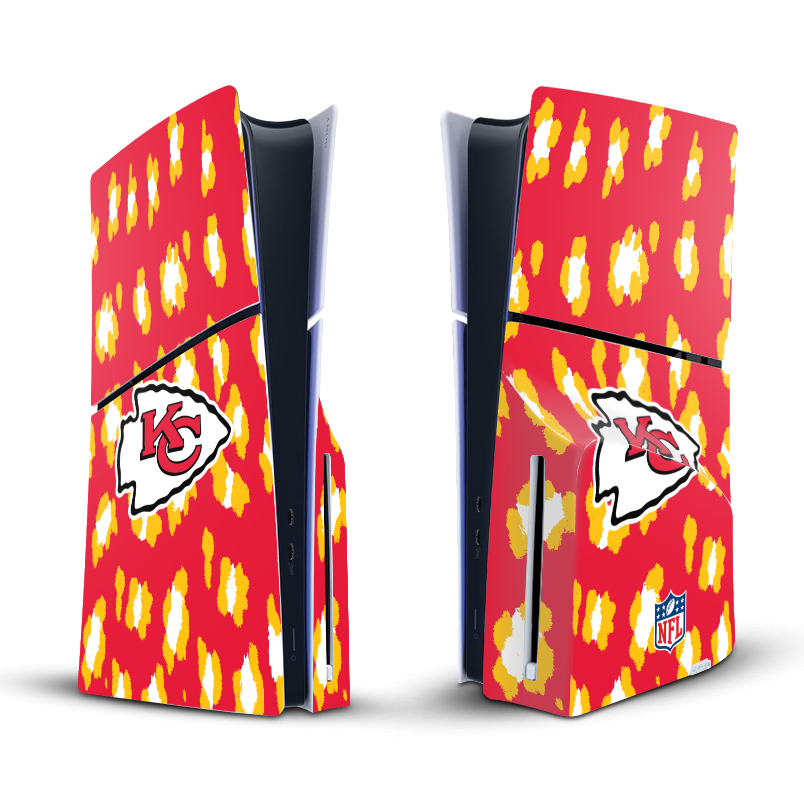 NFL KANSAS CITY CHIEFS VINYL SKIN FOR SONY PS5 SLIM DISC EDITION CONSOLE