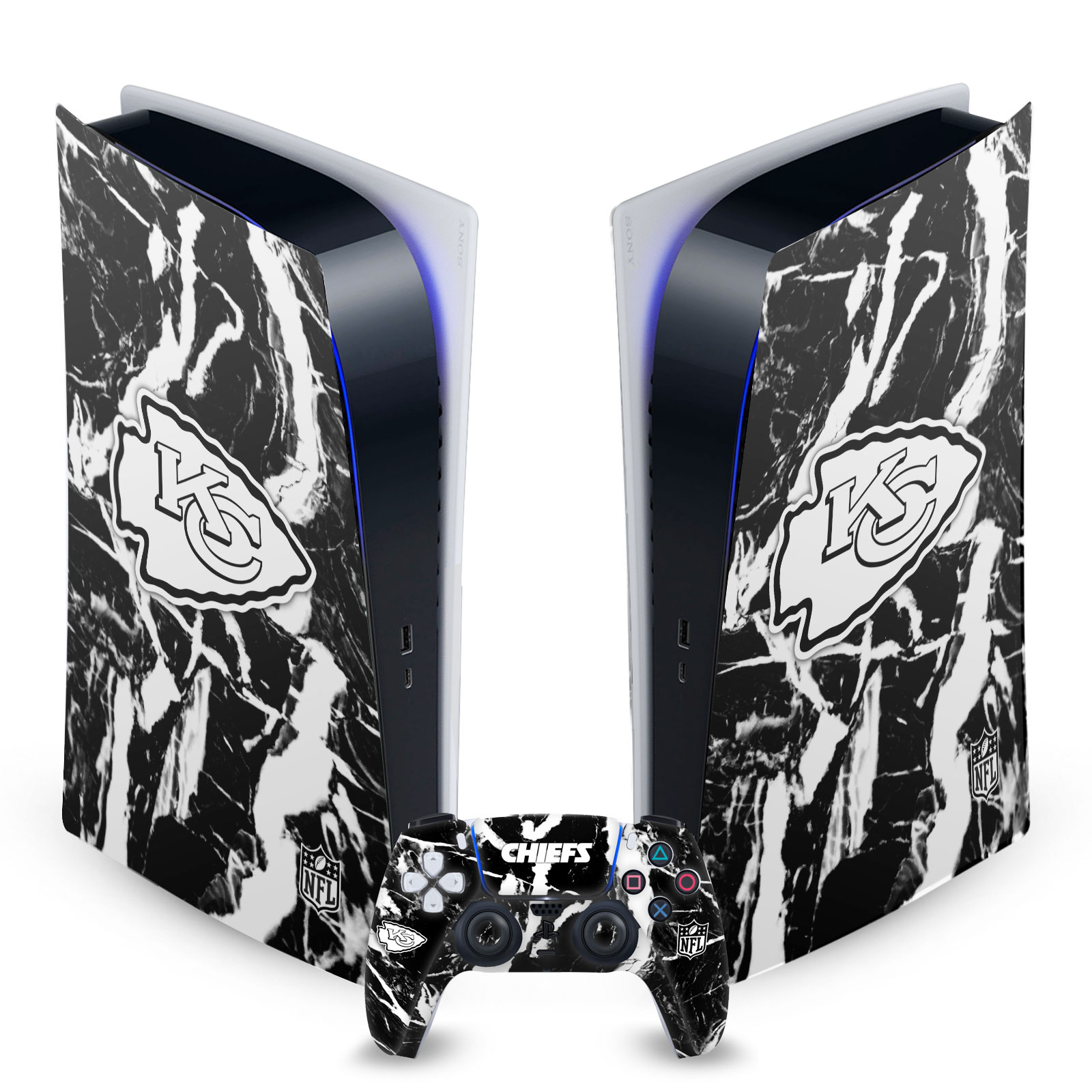 OFFICIAL NFL KANSAS CITY CHIEFS VINYL SKIN FOR SONY PS5 DIGITAL EDITION BUNDLE