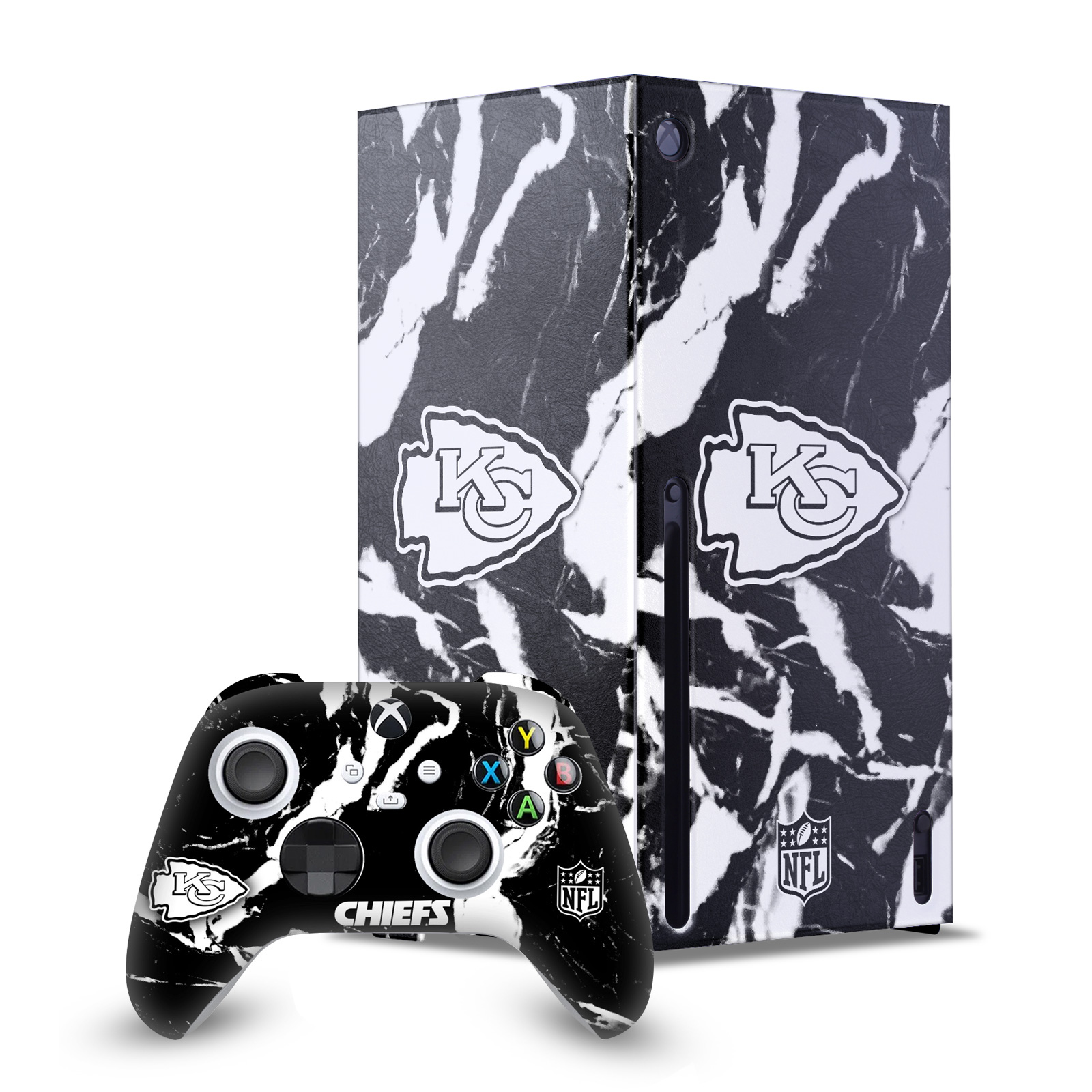 NFL KANSAS CITY CHIEFS GAME CONSOLE WRAP AND CONTROLLER SKIN FOR XBOX SERIES X