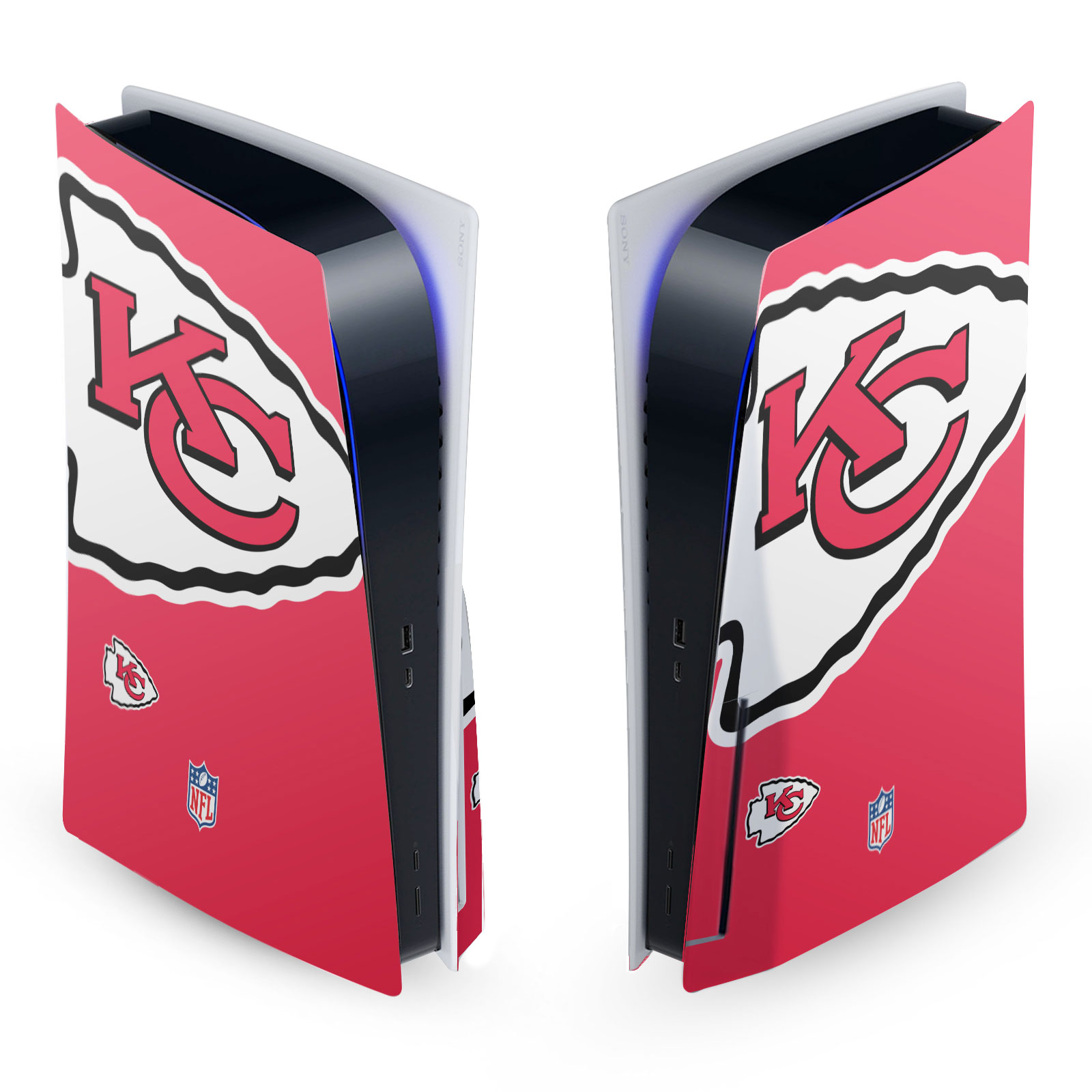 OFFICIAL NFL KANSAS CITY CHIEFS VINYL SKIN FOR SONY PS5 DISC EDITION CONSOLE