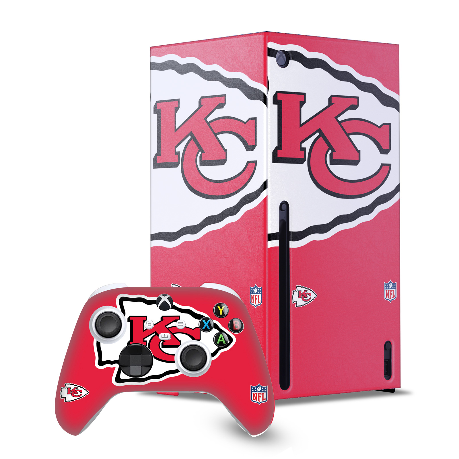 NFL KANSAS CITY CHIEFS GAME CONSOLE WRAP AND CONTROLLER SKIN FOR XBOX SERIES X