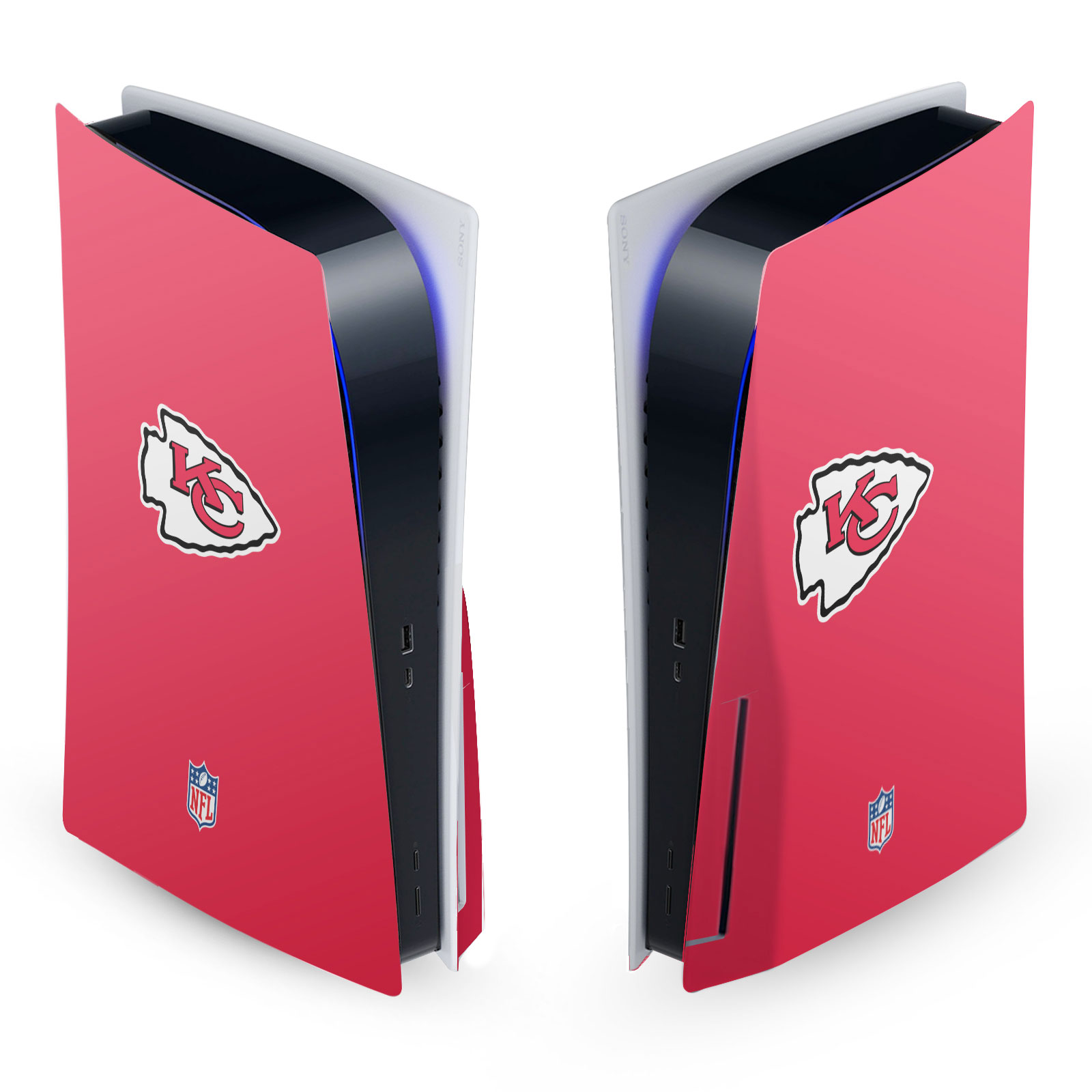 OFFICIAL NFL KANSAS CITY CHIEFS VINYL SKIN FOR SONY PS5 DISC EDITION CONSOLE