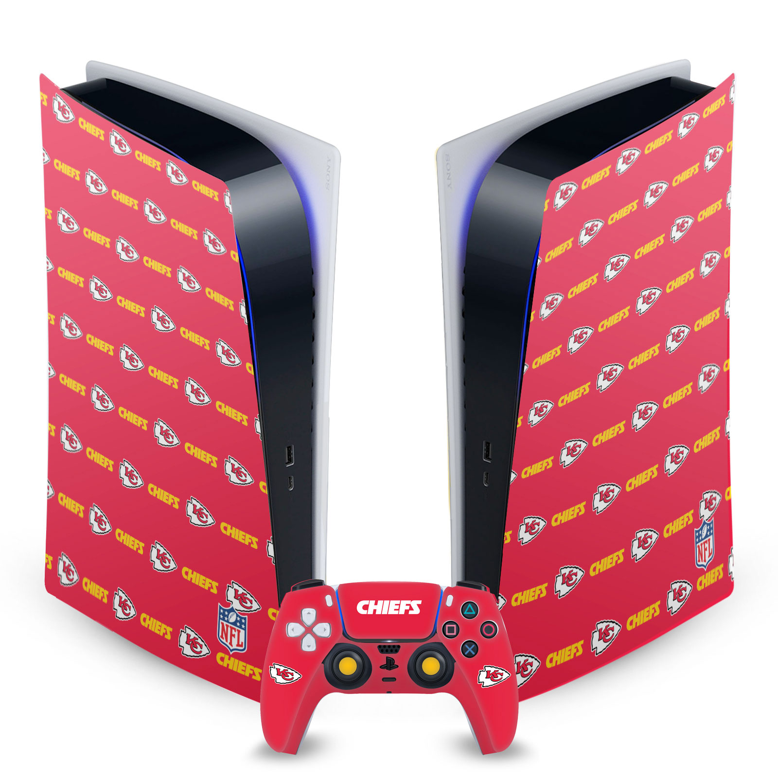 OFFICIAL NFL KANSAS CITY CHIEFS VINYL SKIN FOR SONY PS5 DIGITAL EDITION BUNDLE