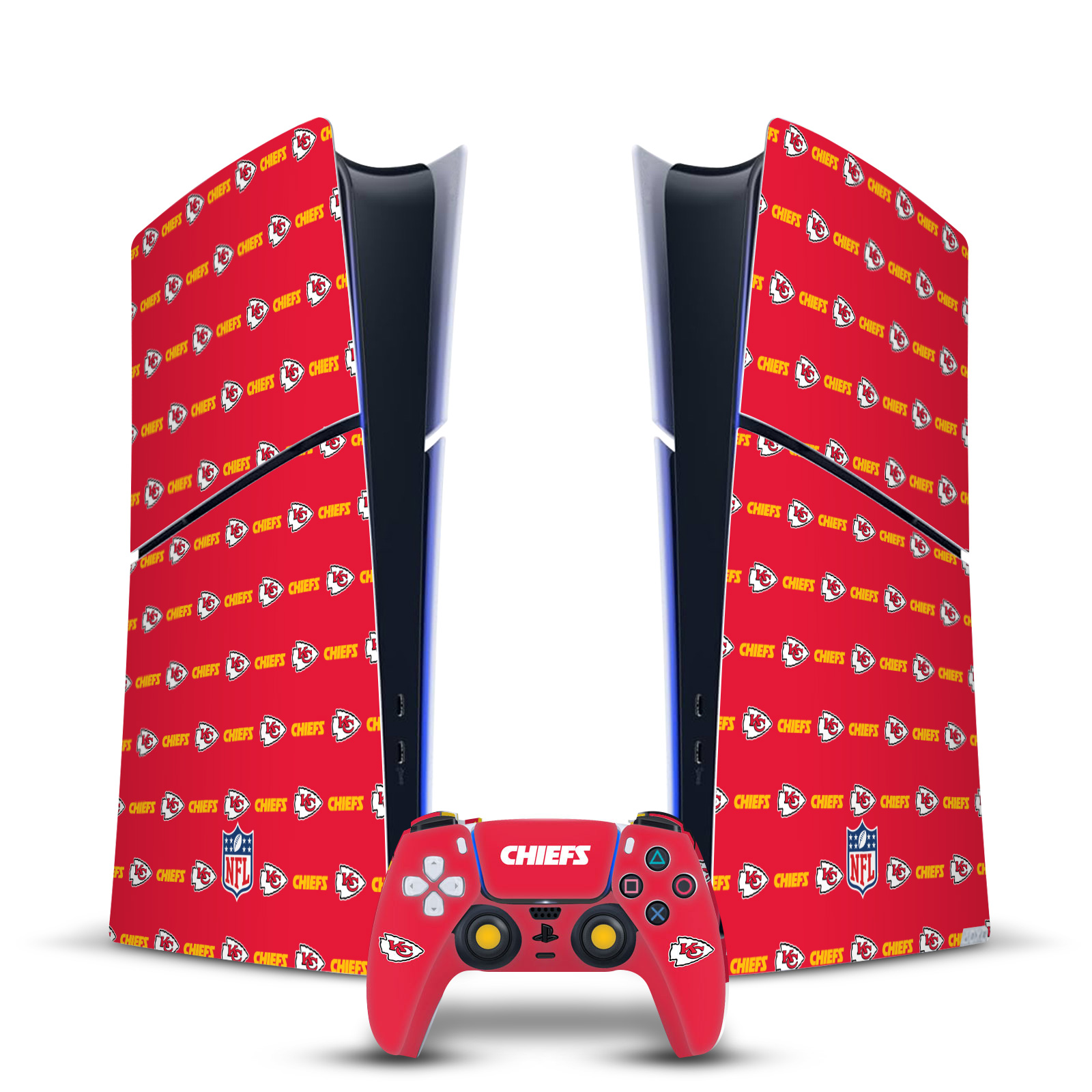 NFL KANSAS CITY CHIEFS VINYL SKIN FOR PS5 SLIM DIGITAL CONSOLE & CONTROLLER