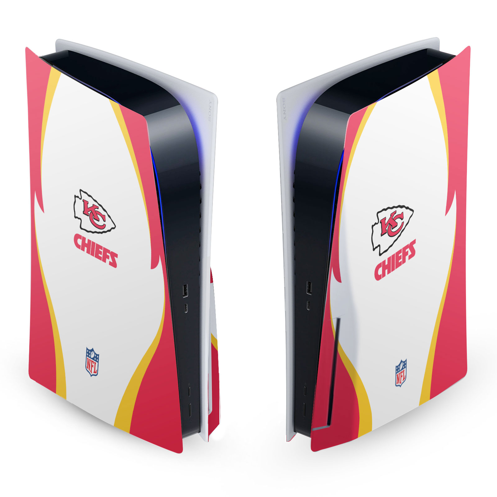 OFFICIAL NFL KANSAS CITY CHIEFS VINYL SKIN FOR SONY PS5 DISC EDITION CONSOLE