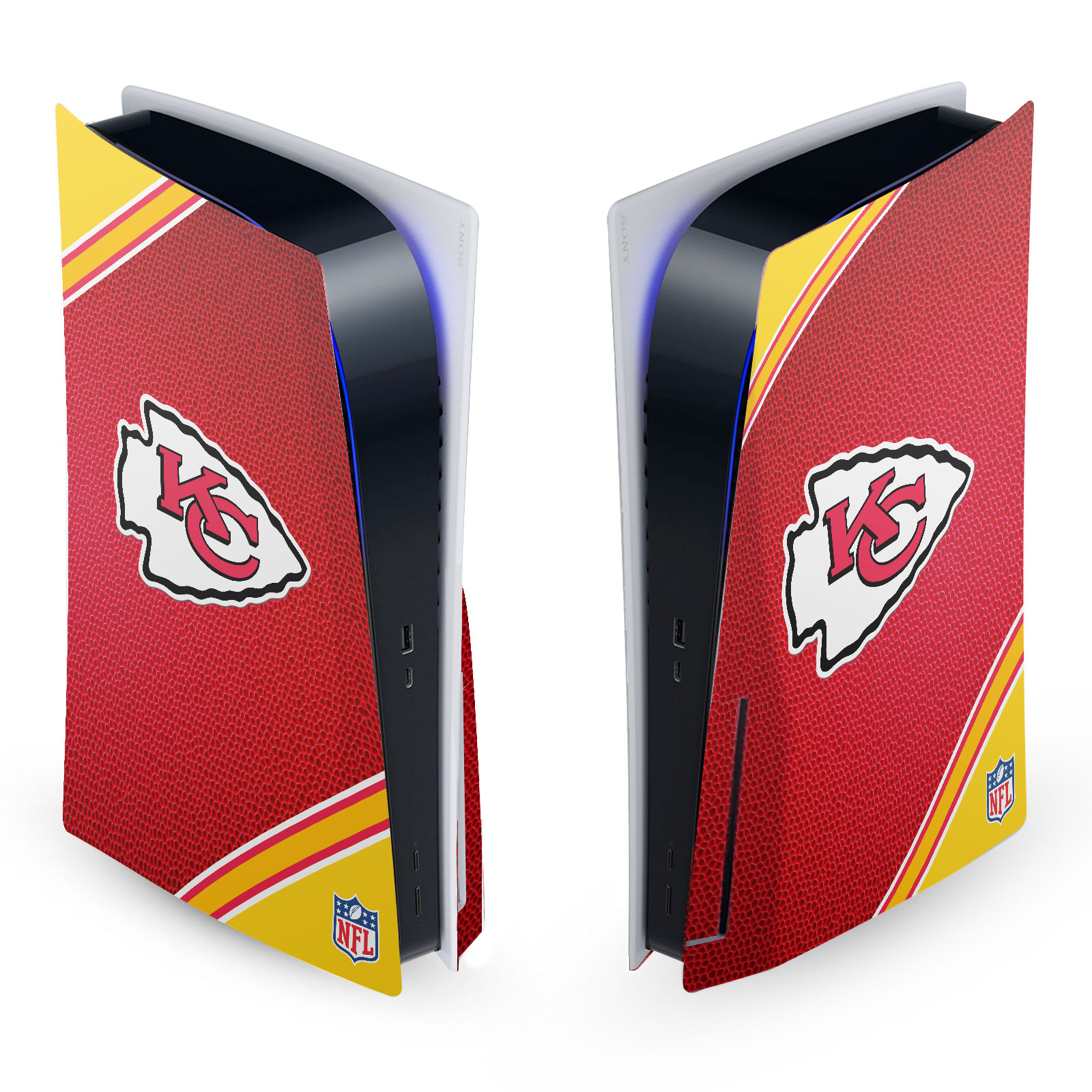 OFFICIAL NFL KANSAS CITY CHIEFS VINYL SKIN FOR SONY PS5 DISC EDITION CONSOLE