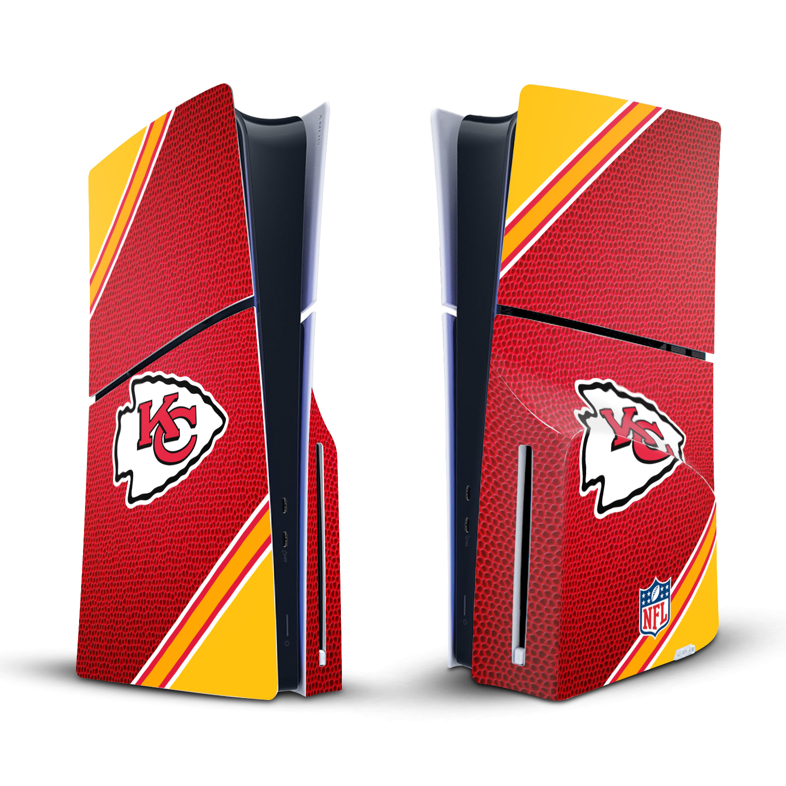 NFL KANSAS CITY CHIEFS VINYL SKIN FOR SONY PS5 SLIM DISC EDITION CONSOLE