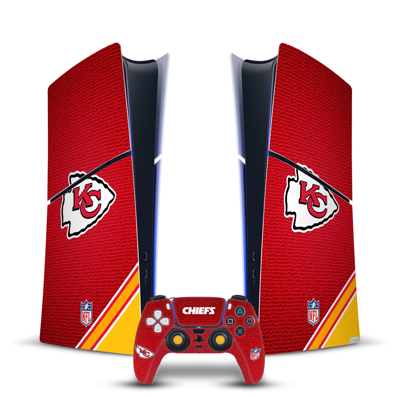 NFL KANSAS CITY CHIEFS VINYL SKIN FOR PS5 SLIM DIGITAL CONSOLE & CONTROLLER