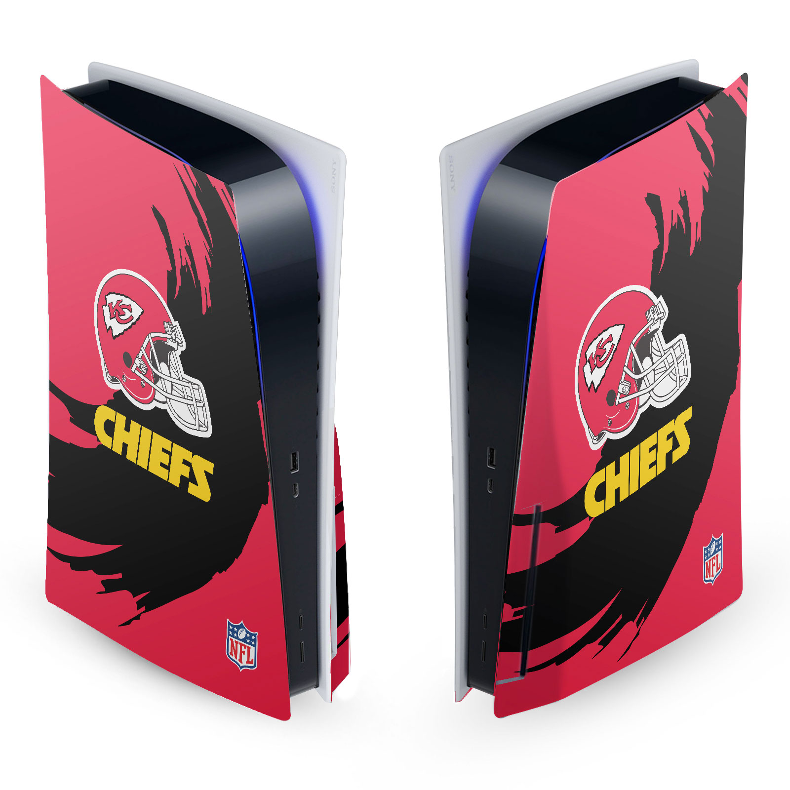 OFFICIAL NFL KANSAS CITY CHIEFS VINYL SKIN FOR SONY PS5 DISC EDITION CONSOLE