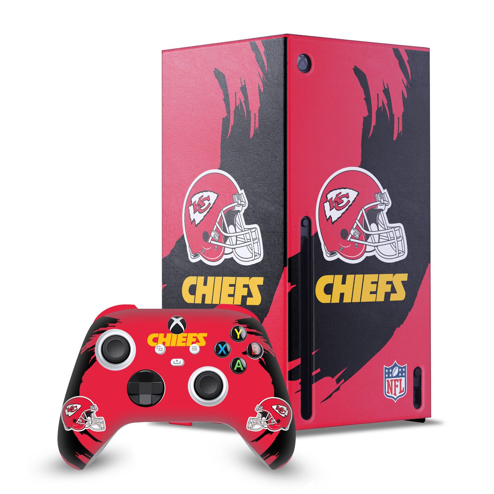 NFL KANSAS CITY CHIEFS GAME CONSOLE WRAP AND CONTROLLER SKIN FOR XBOX SERIES X