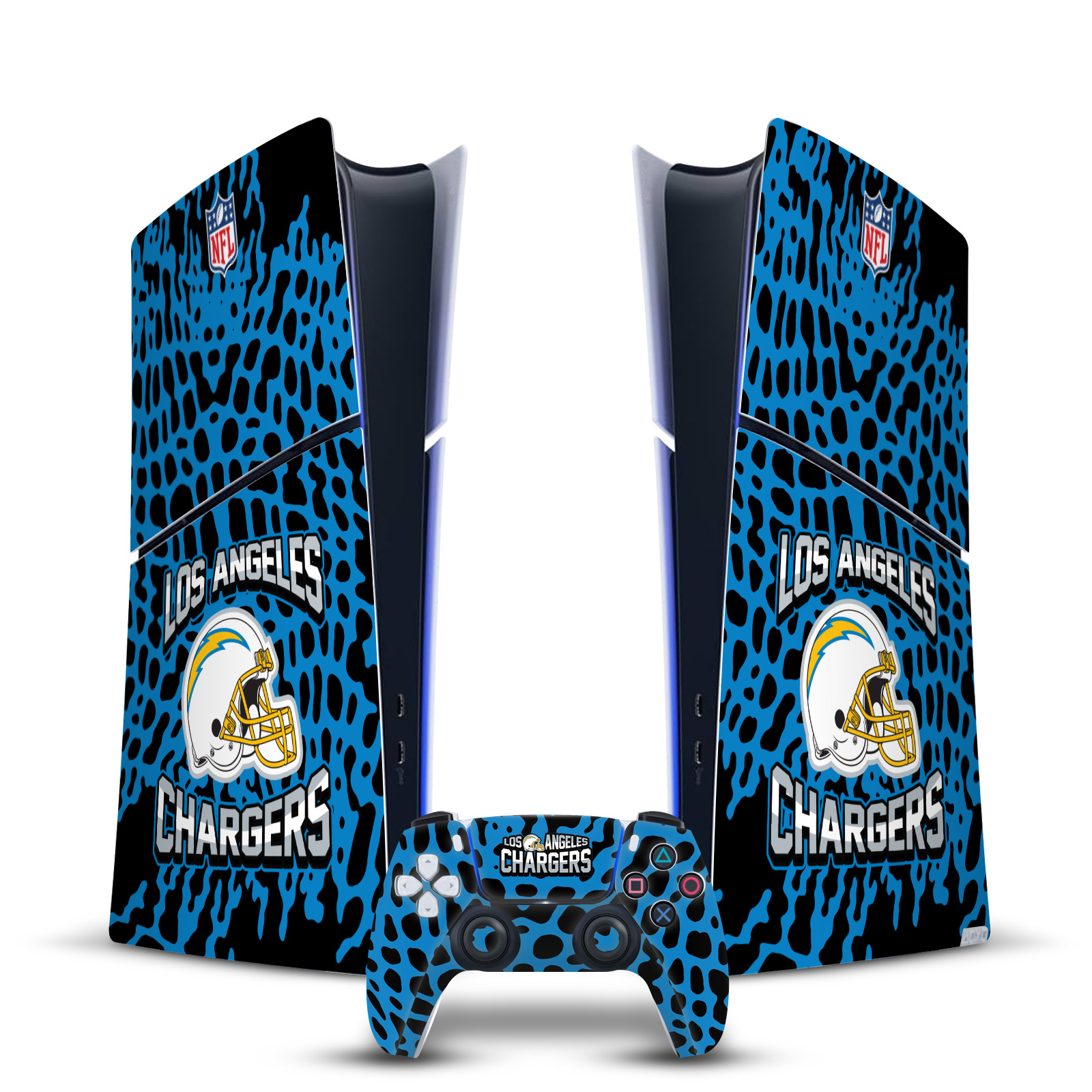 NFL LOS ANGELES CHARGERS VINYL SKIN FOR PS5 SLIM DIGITAL CONSOLE & CONTROLLER