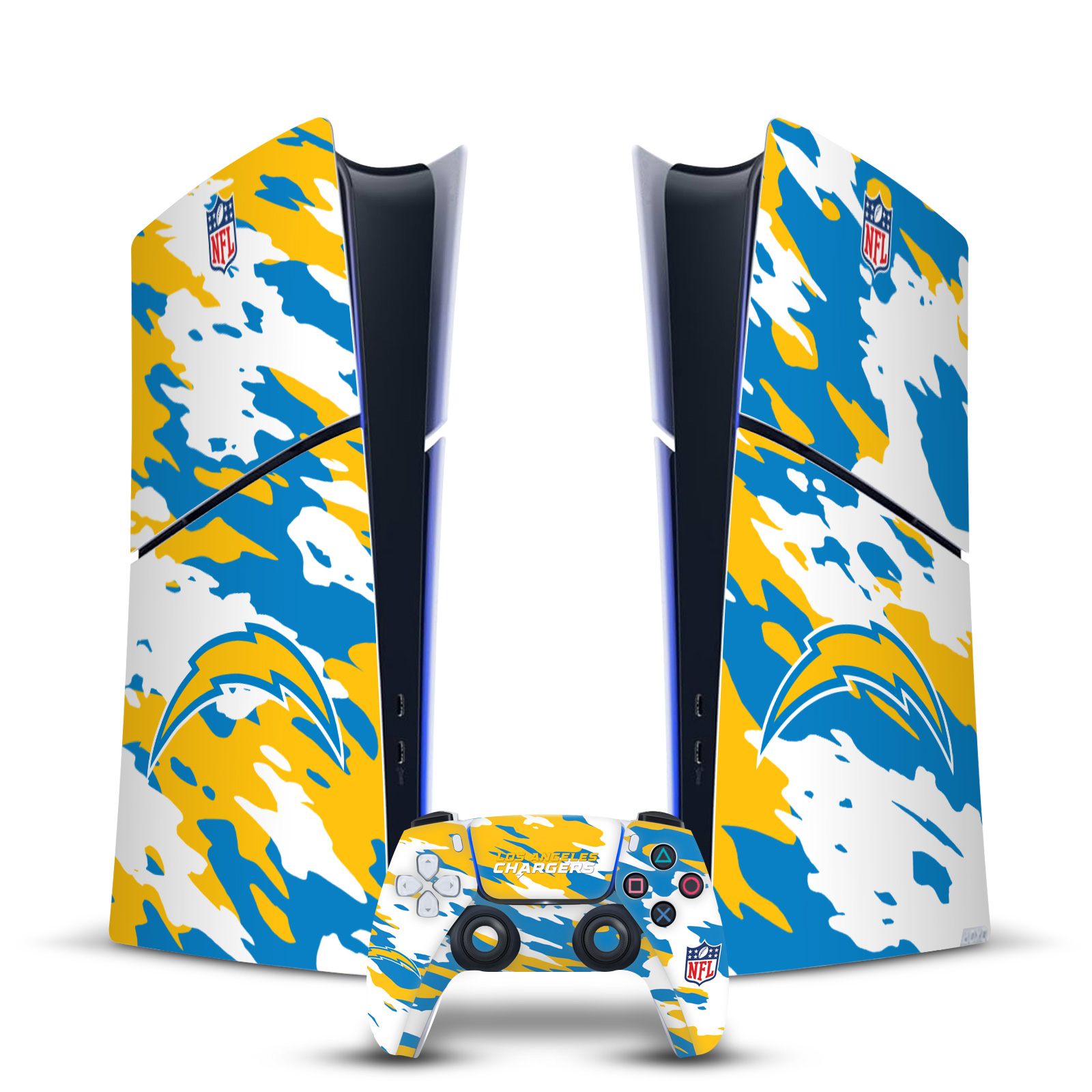 NFL LOS ANGELES CHARGERS VINYL SKIN FOR PS5 SLIM DIGITAL CONSOLE & CONTROLLER