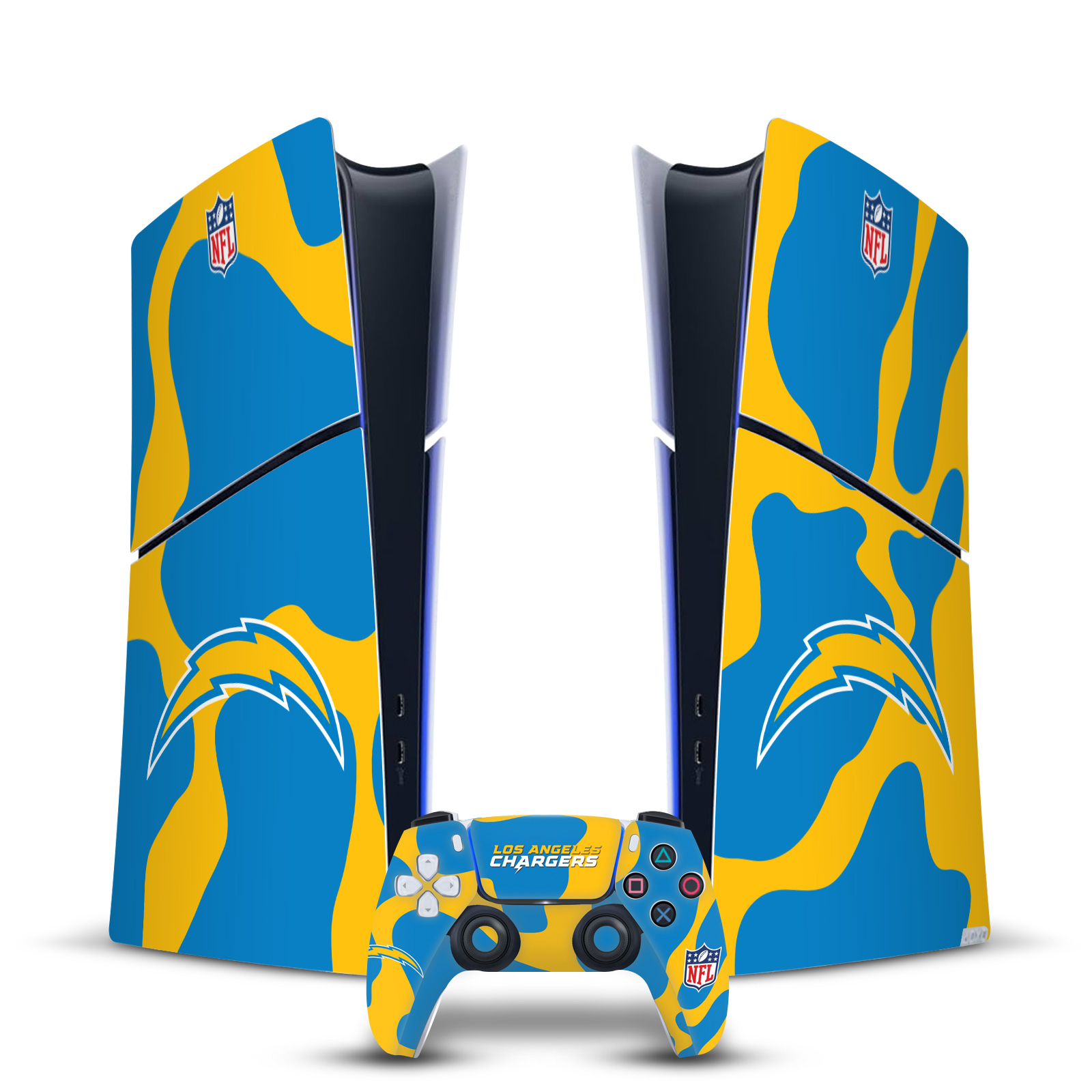 NFL LOS ANGELES CHARGERS VINYL SKIN FOR PS5 SLIM DIGITAL CONSOLE & CONTROLLER