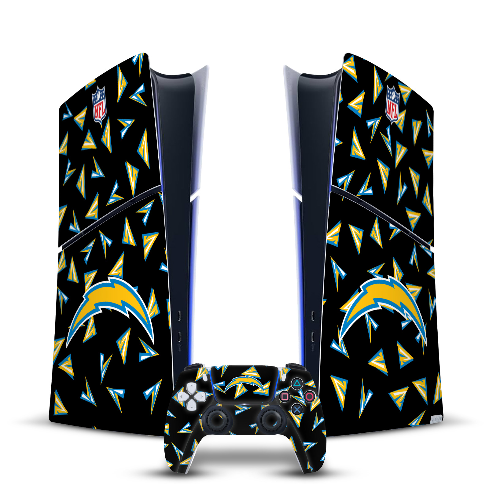 NFL LOS ANGELES CHARGERS VINYL SKIN FOR PS5 SLIM DIGITAL CONSOLE & CONTROLLER