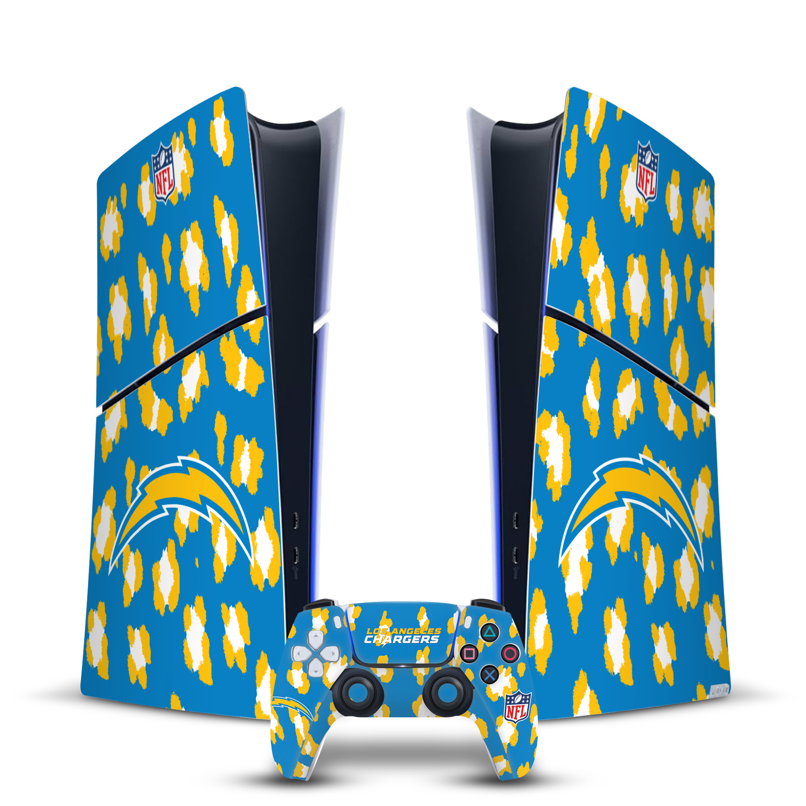 NFL LOS ANGELES CHARGERS VINYL SKIN FOR PS5 SLIM DIGITAL CONSOLE & CONTROLLER