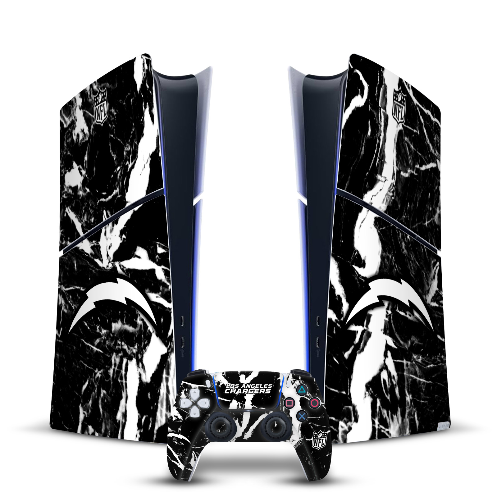 NFL LOS ANGELES CHARGERS VINYL SKIN FOR PS5 SLIM DIGITAL CONSOLE & CONTROLLER