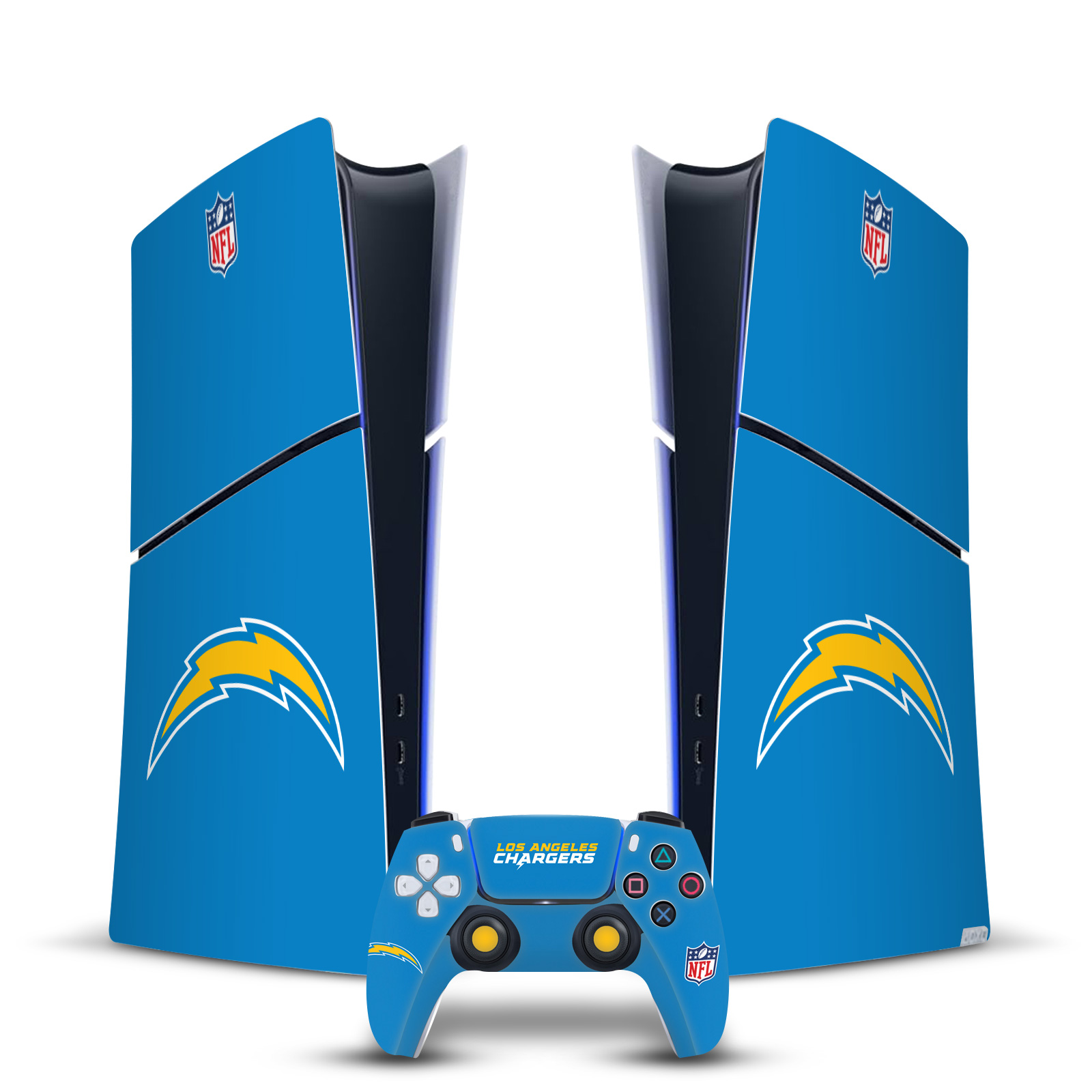 NFL LOS ANGELES CHARGERS VINYL SKIN FOR PS5 SLIM DIGITAL CONSOLE & CONTROLLER