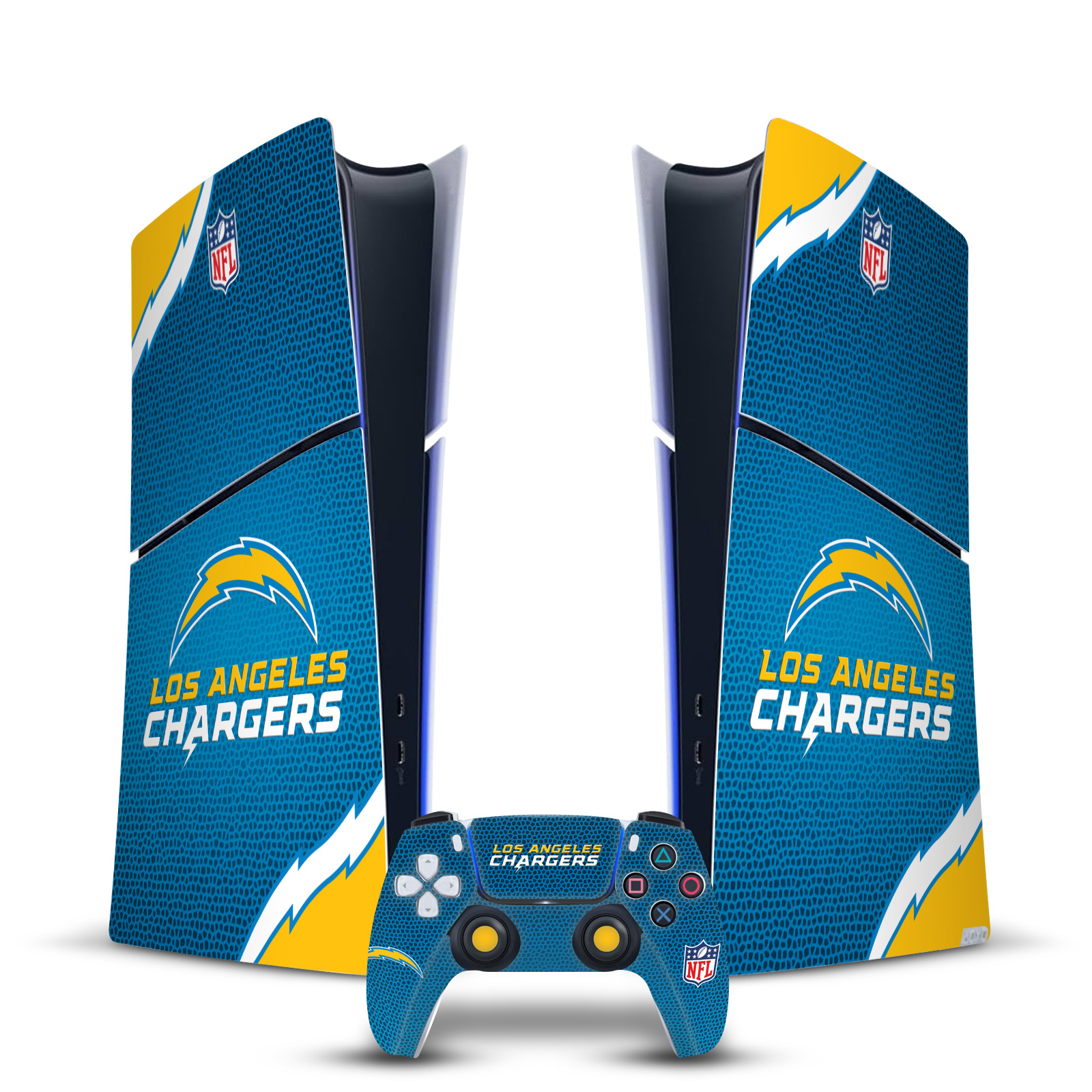 NFL LOS ANGELES CHARGERS VINYL SKIN FOR PS5 SLIM DIGITAL CONSOLE & CONTROLLER