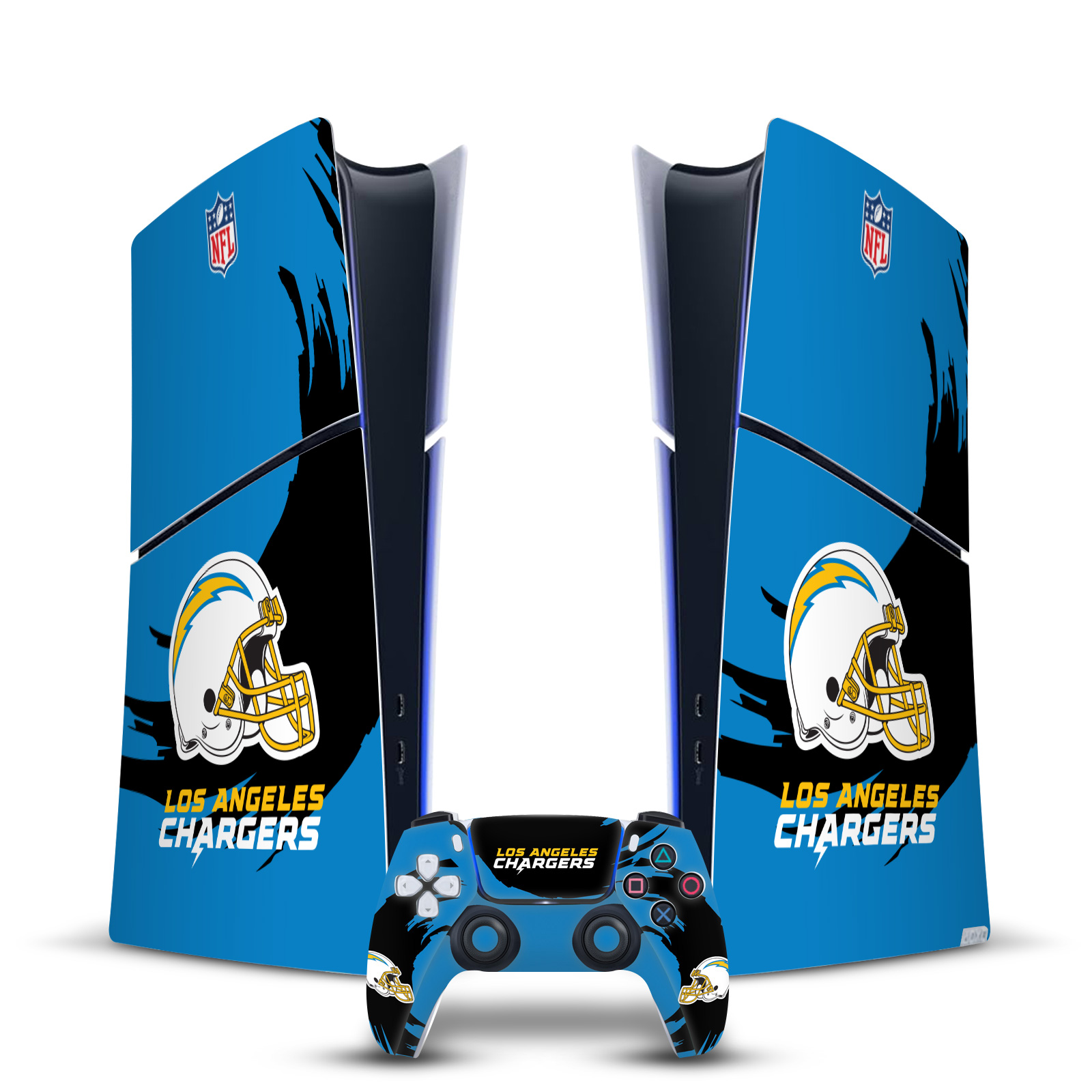 NFL LOS ANGELES CHARGERS VINYL SKIN FOR PS5 SLIM DIGITAL CONSOLE & CONTROLLER