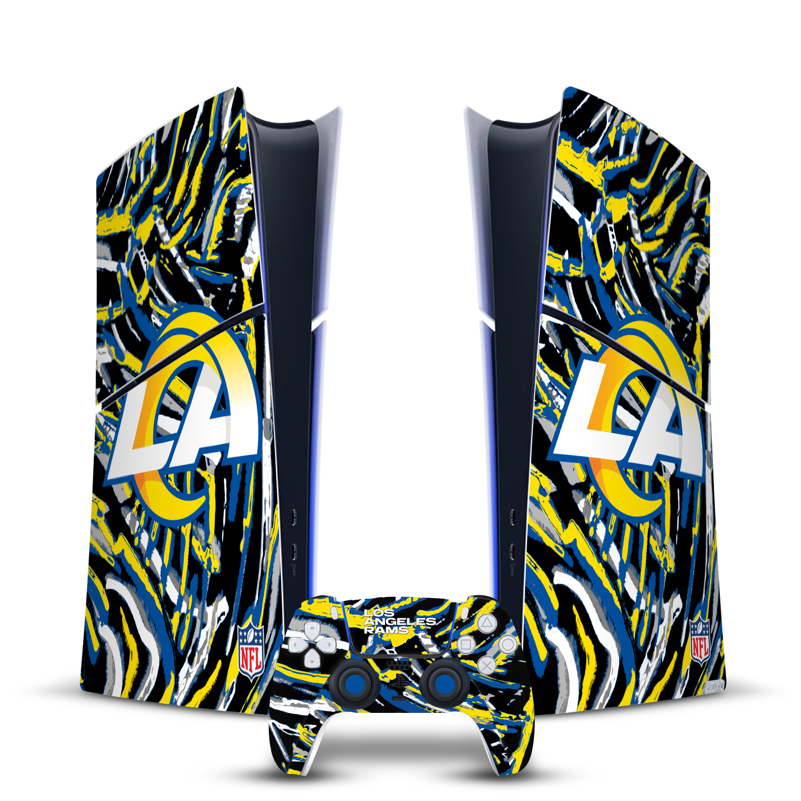 NFL LOS ANGELES RAMS VINYL SKIN DECAL FOR PS5 SLIM DIGITAL CONSOLE & CONTROLLER