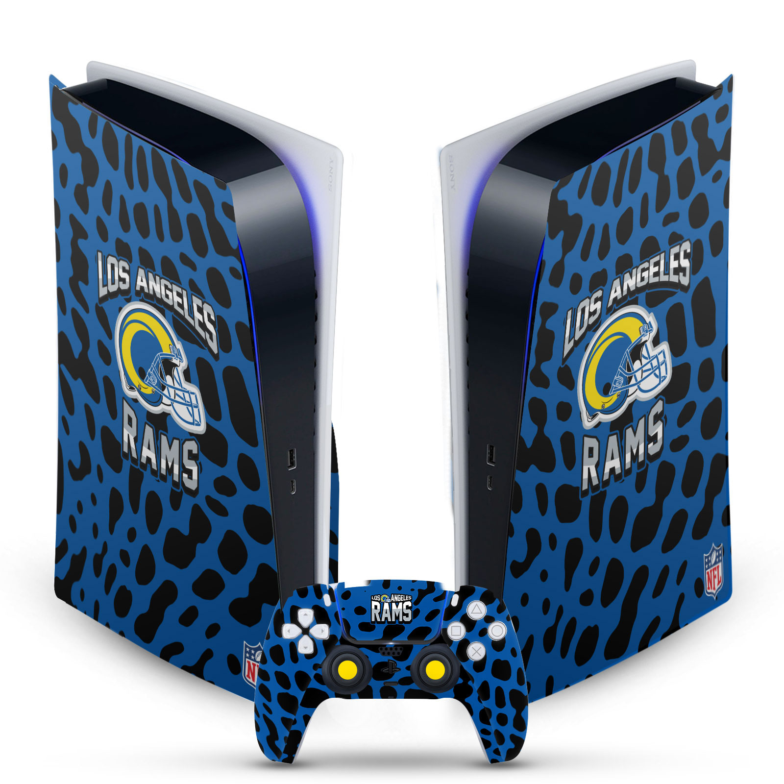 OFFICIAL NFL LOS ANGELES RAMS VINYL SKIN FOR SONY PS5 DIGITAL EDITION BUNDLE